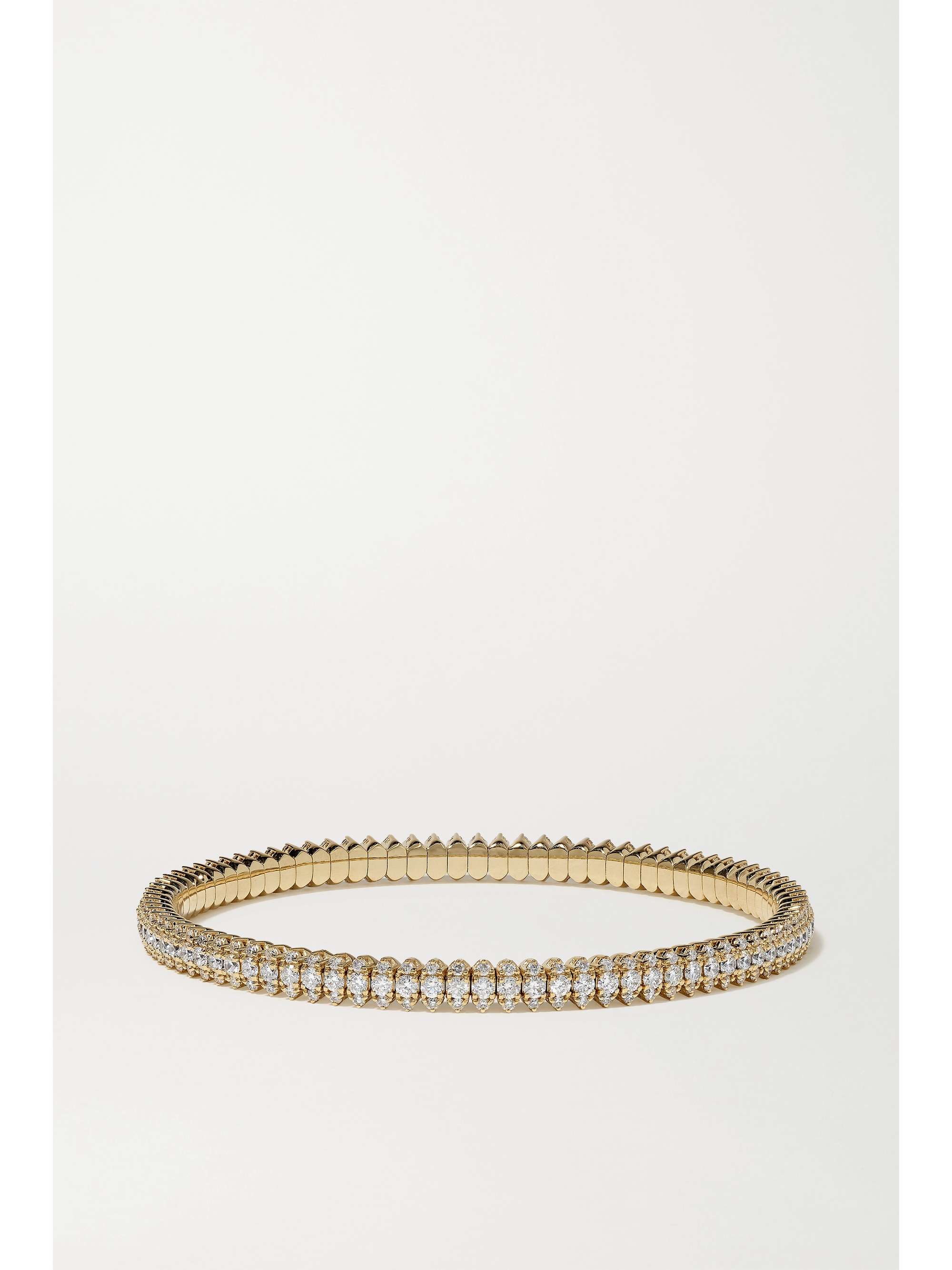 JACQUIE AICHE Lizzie 14-karat gold diamond bracelet