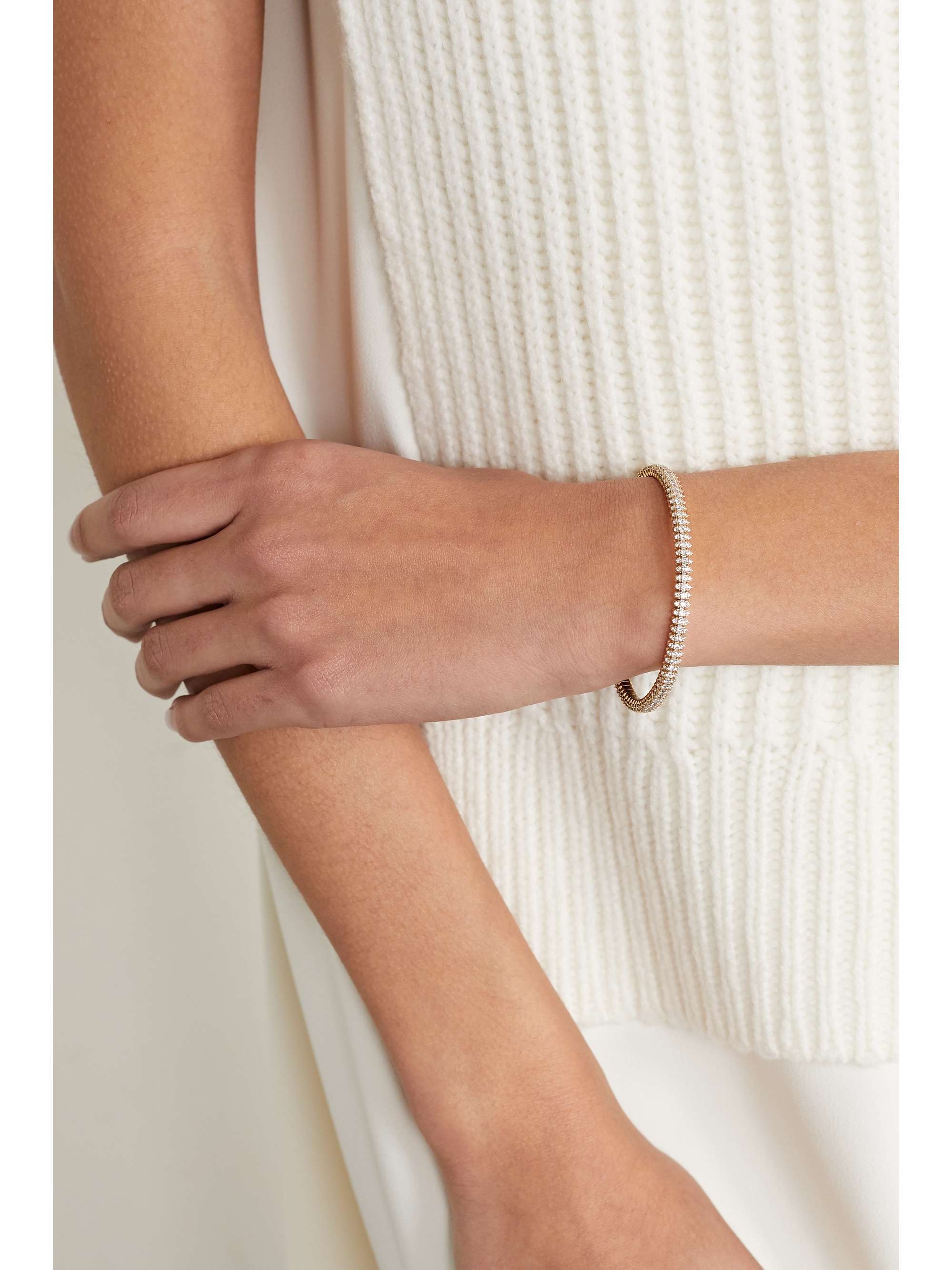 JACQUIE AICHE Lizzie 14-karat gold diamond bracelet