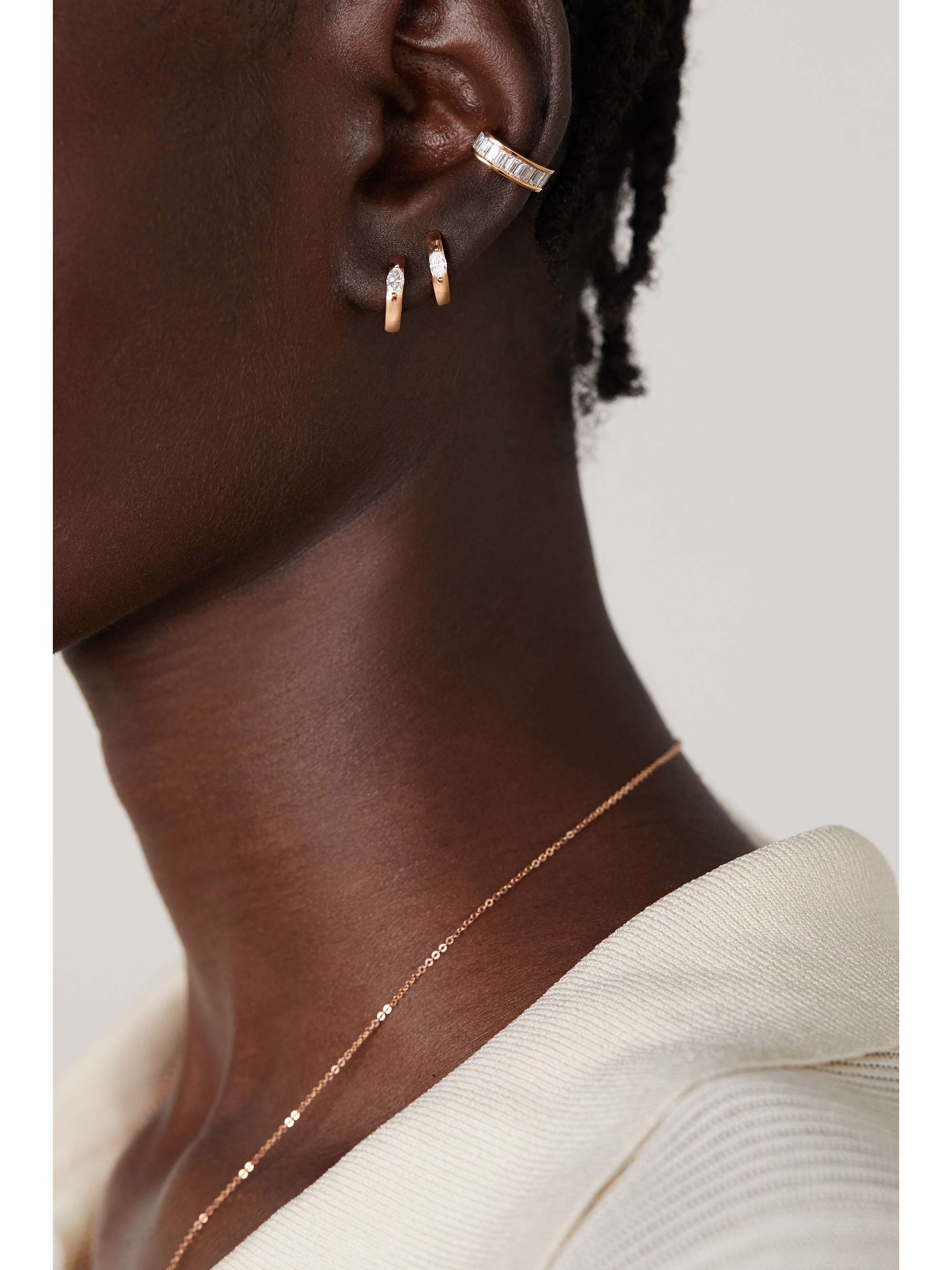 ANITA KO 18-karat rose gold diamond ear cuff