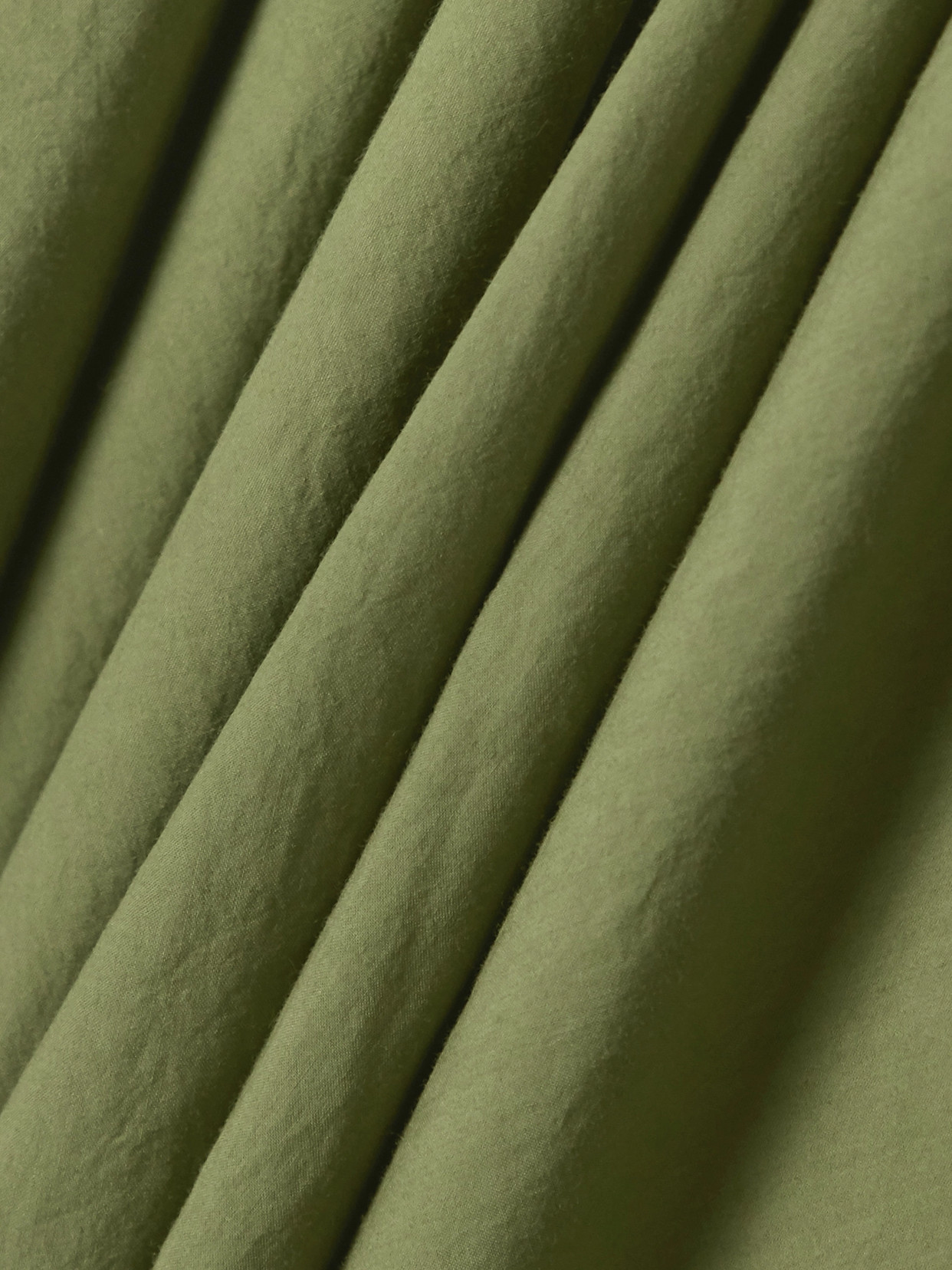 Deveaux Madelyn Cutout Cotton-poplin Dress In Green