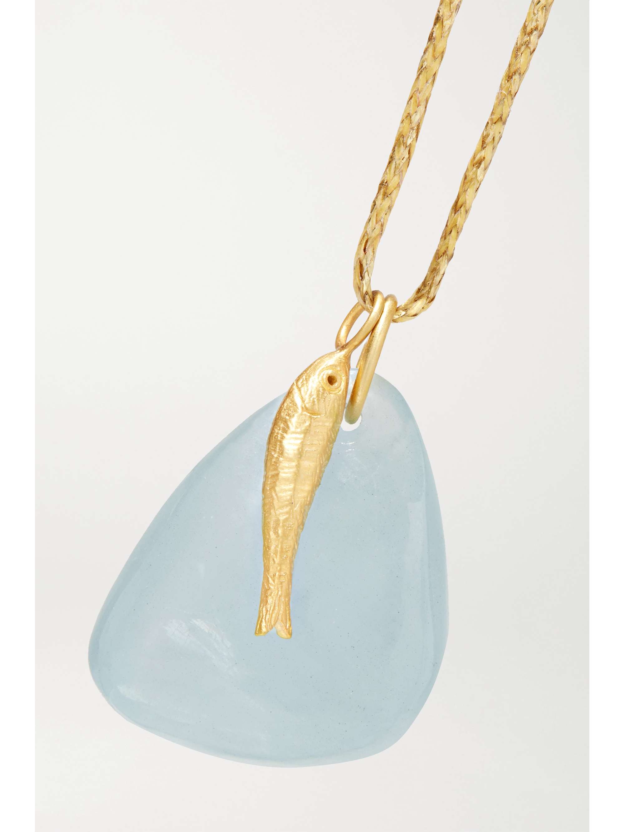PIPPA SMALL 18-karat gold aquamarine necklace