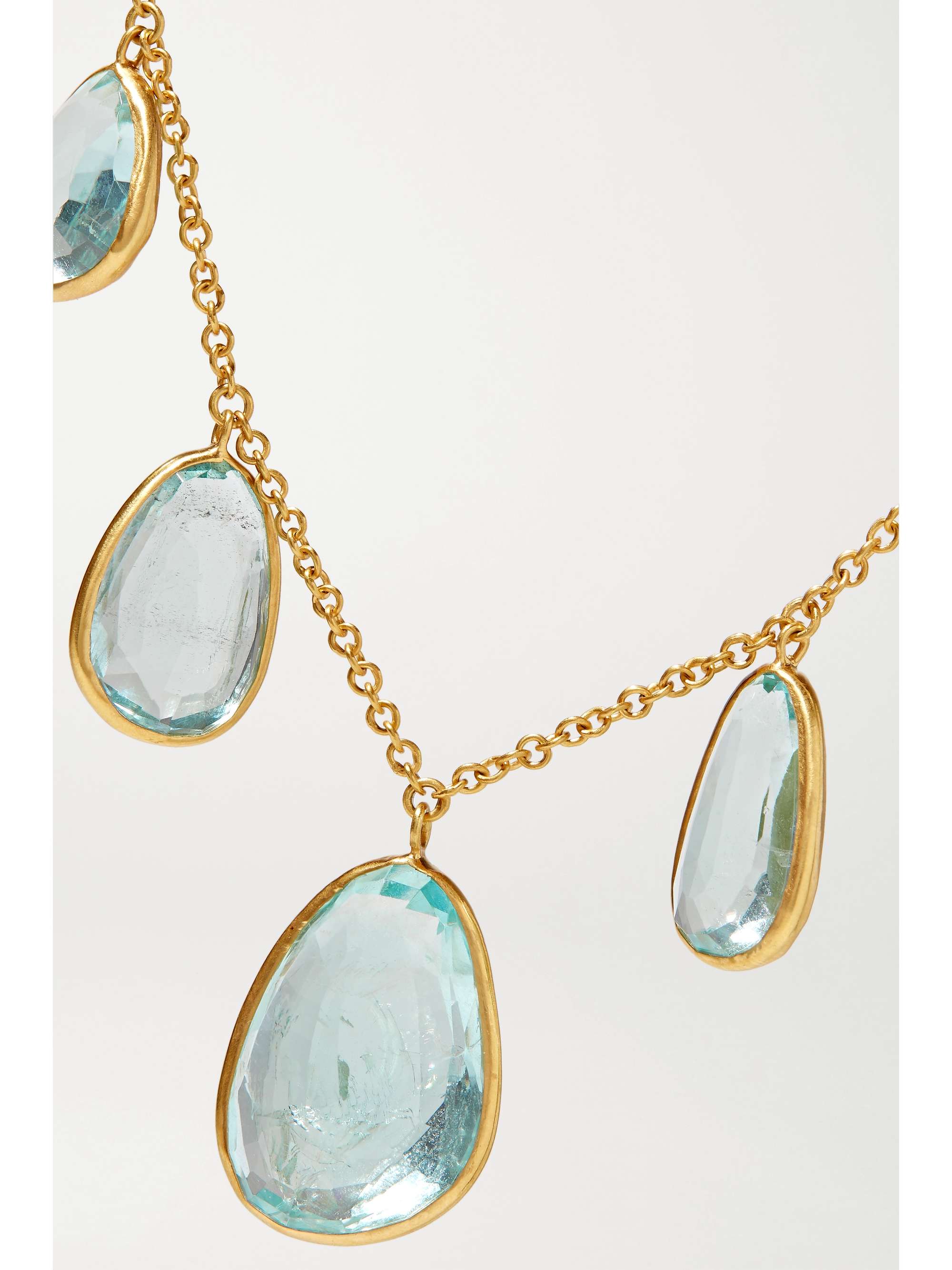 PIPPA SMALL 18-karat gold aquamarine necklace
