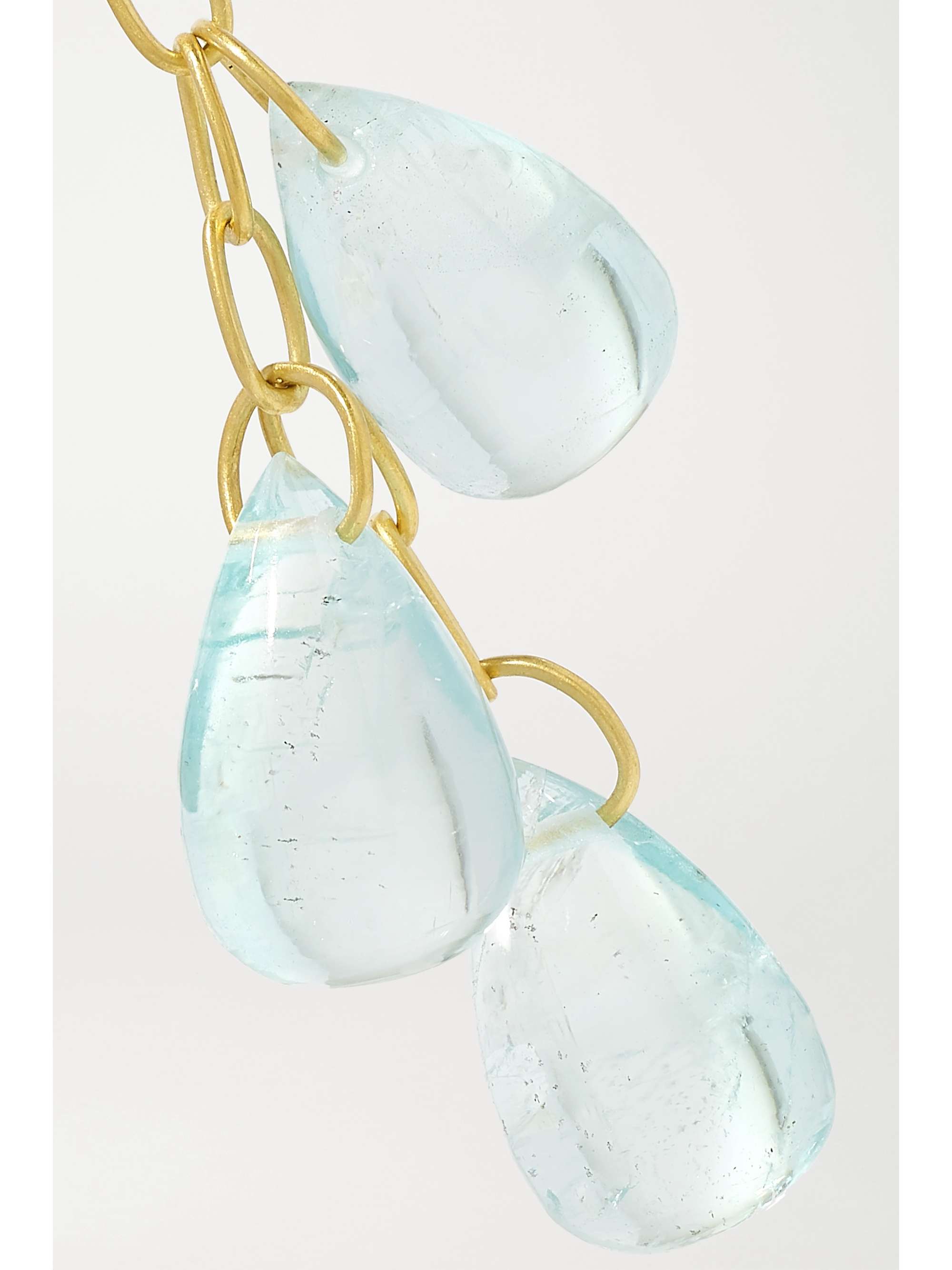 PIPPA SMALL 18-karat gold aquamarine earrings