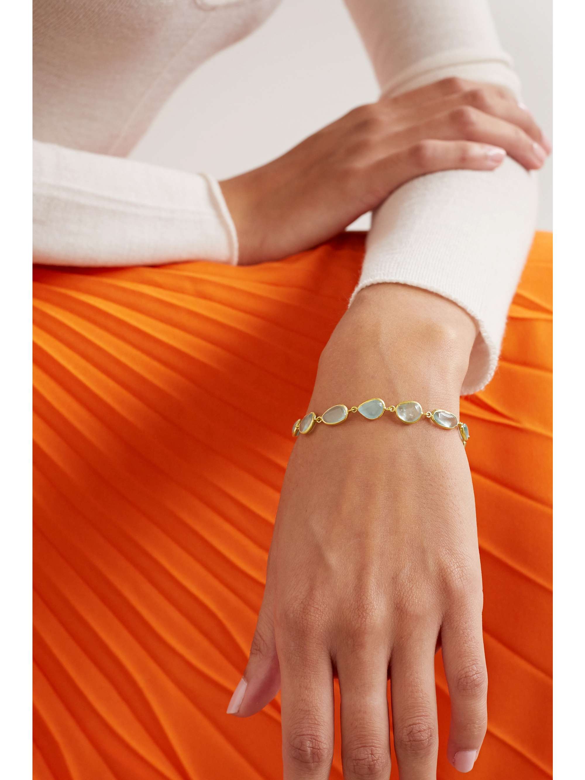 PIPPA SMALL 18-karat gold crystal bracelet