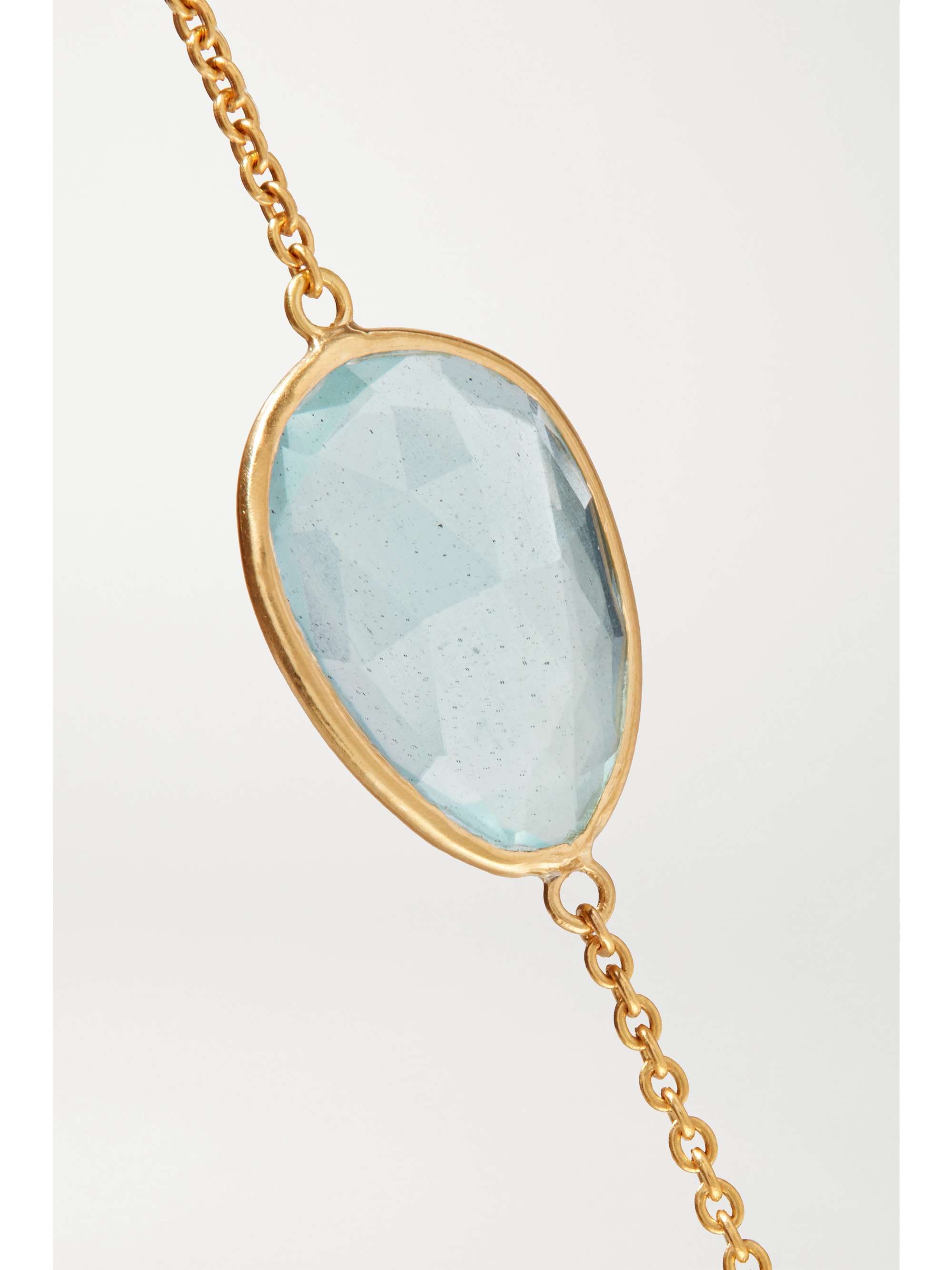 PIPPA SMALL 18-karat gold aquamarine bracelet