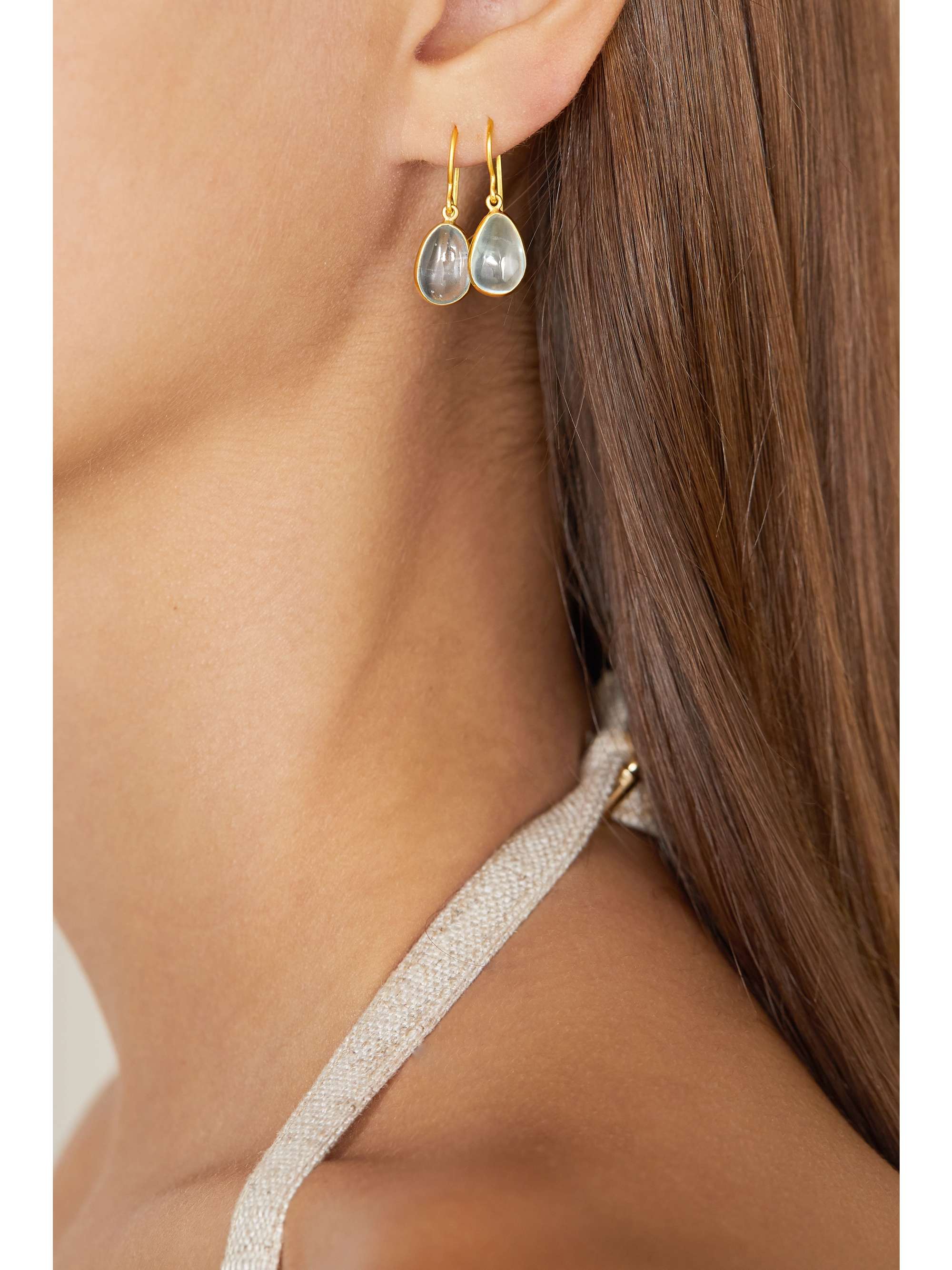 PIPPA SMALL Glacier 18-karat gold tourmaline earrings