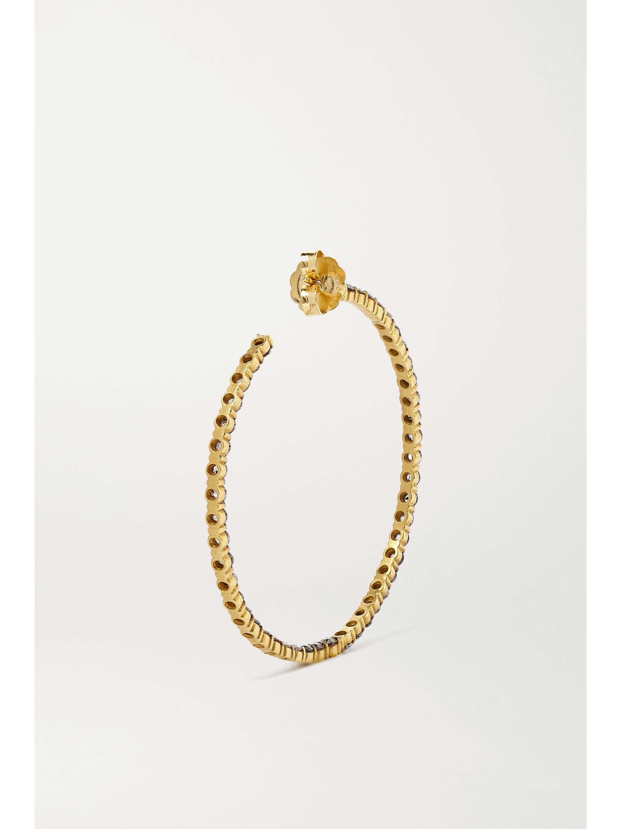 SYLVA & CIE 18-karat gold multi-stone hoop earrings