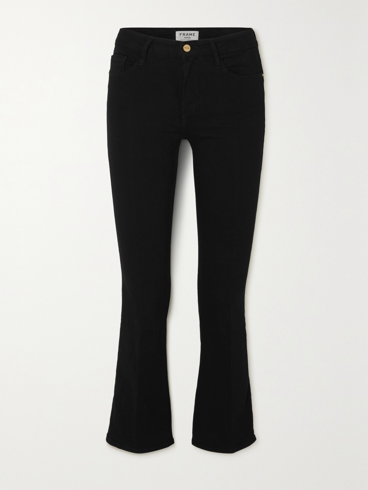 FRAME Le Crop Mini Mid-rise Bootcut Jeans - Black