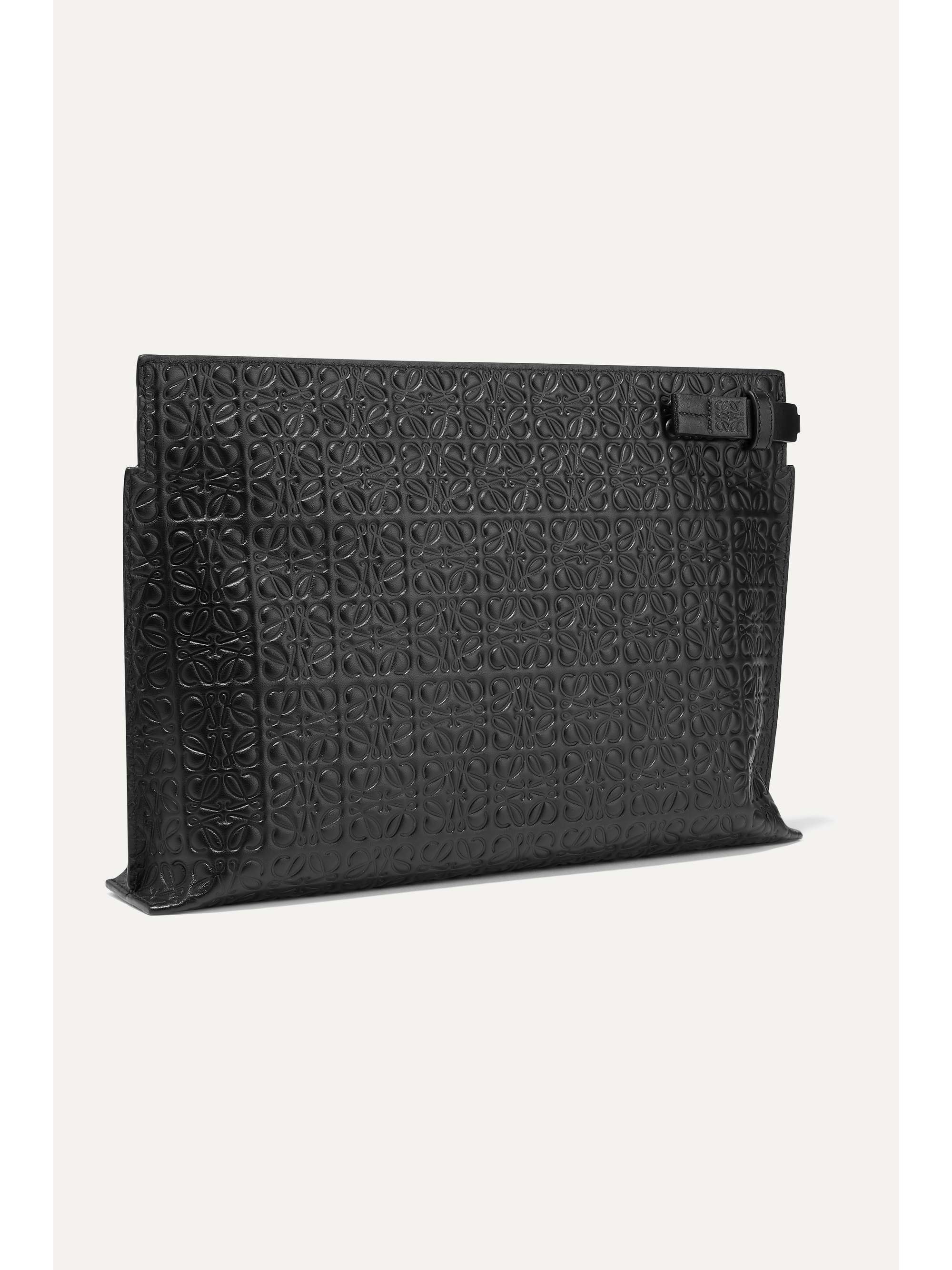 LOEWE T embossed leather pouch