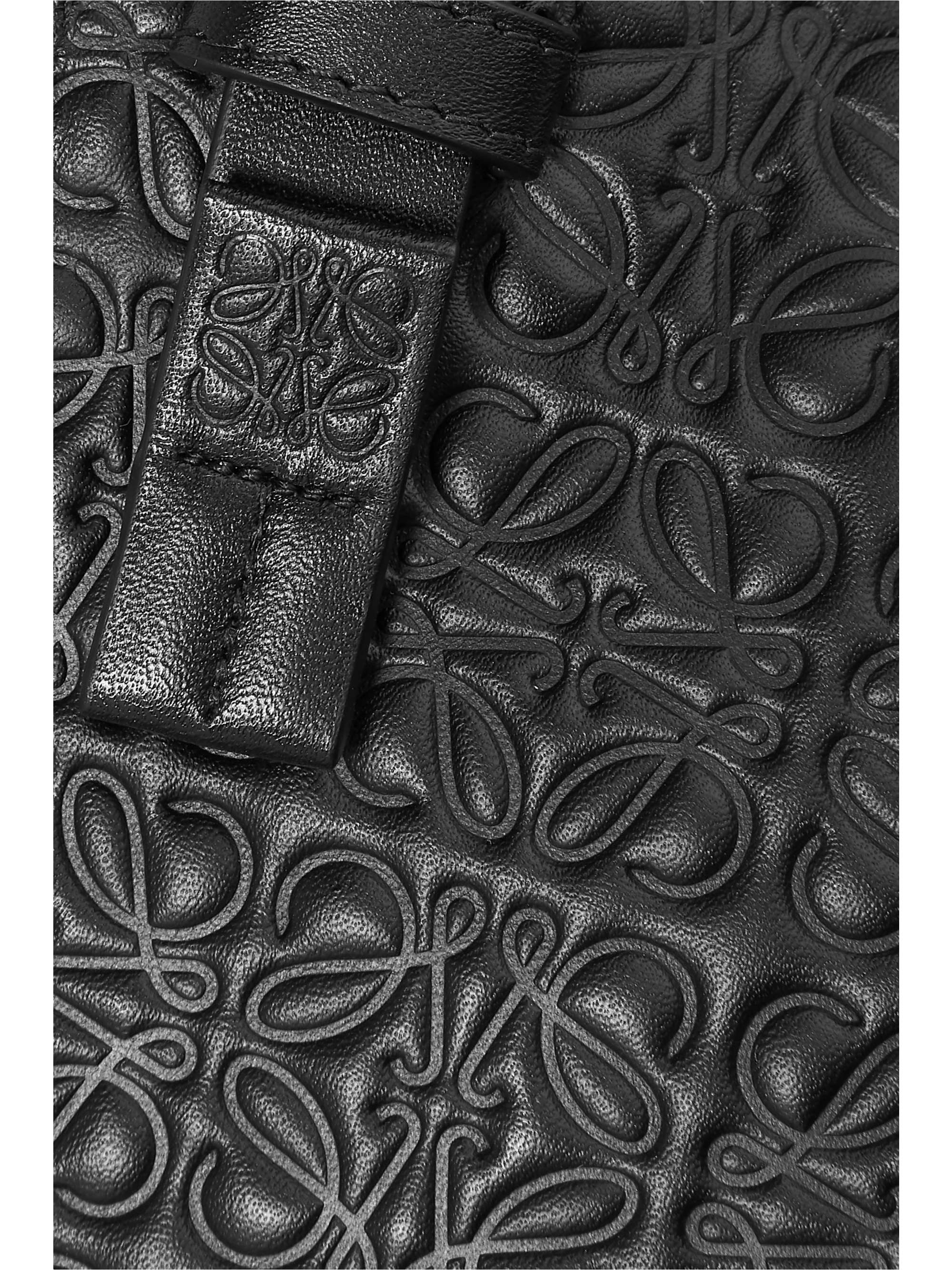 LOEWE T embossed leather pouch