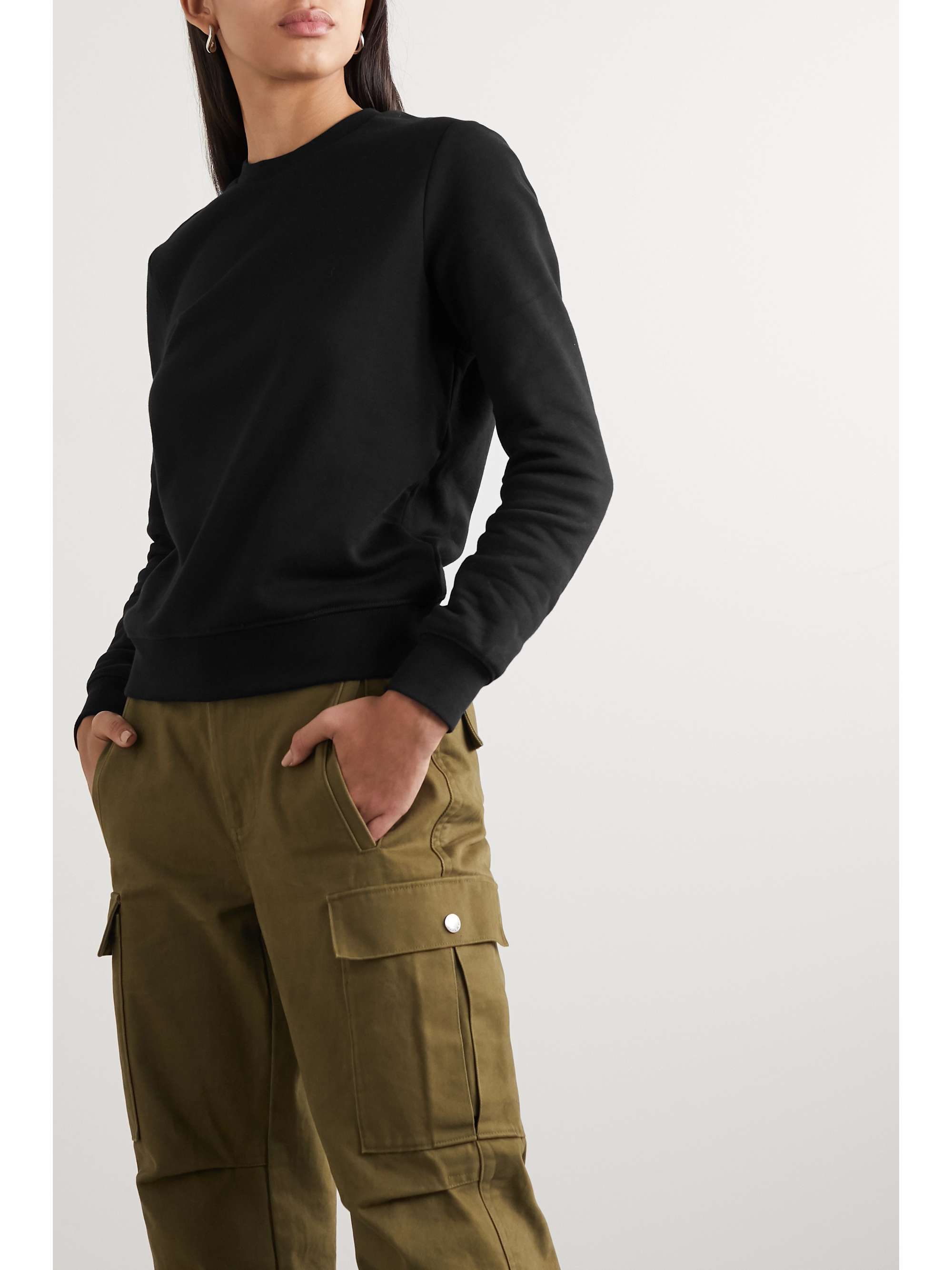 NINETY PERCENT + NET SUSTAIN Stephanie organic cotton-terry sweatshirt
