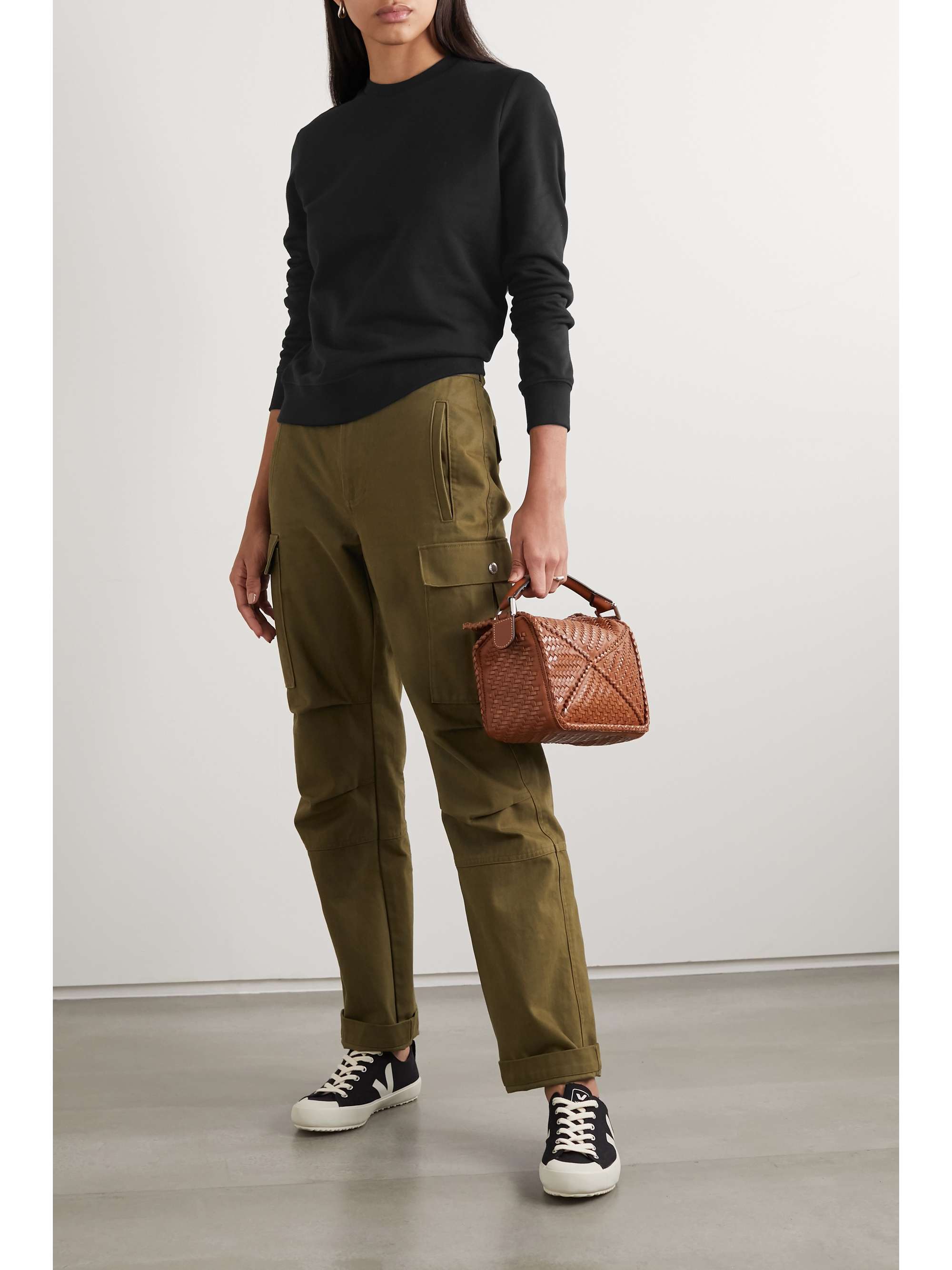 NINETY PERCENT + NET SUSTAIN Stephanie organic cotton-terry sweatshirt