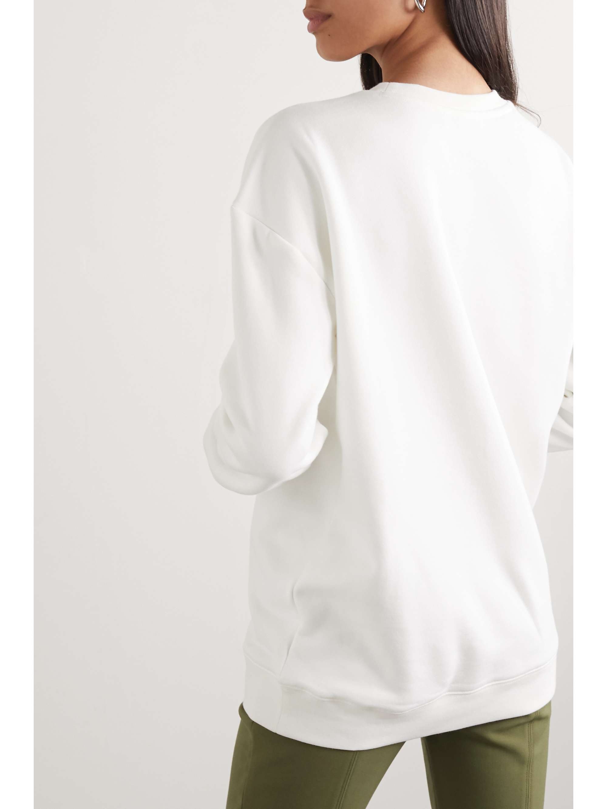 NINETY PERCENT + NET SUSTAIN Linda organic cotton-terry sweatshirt