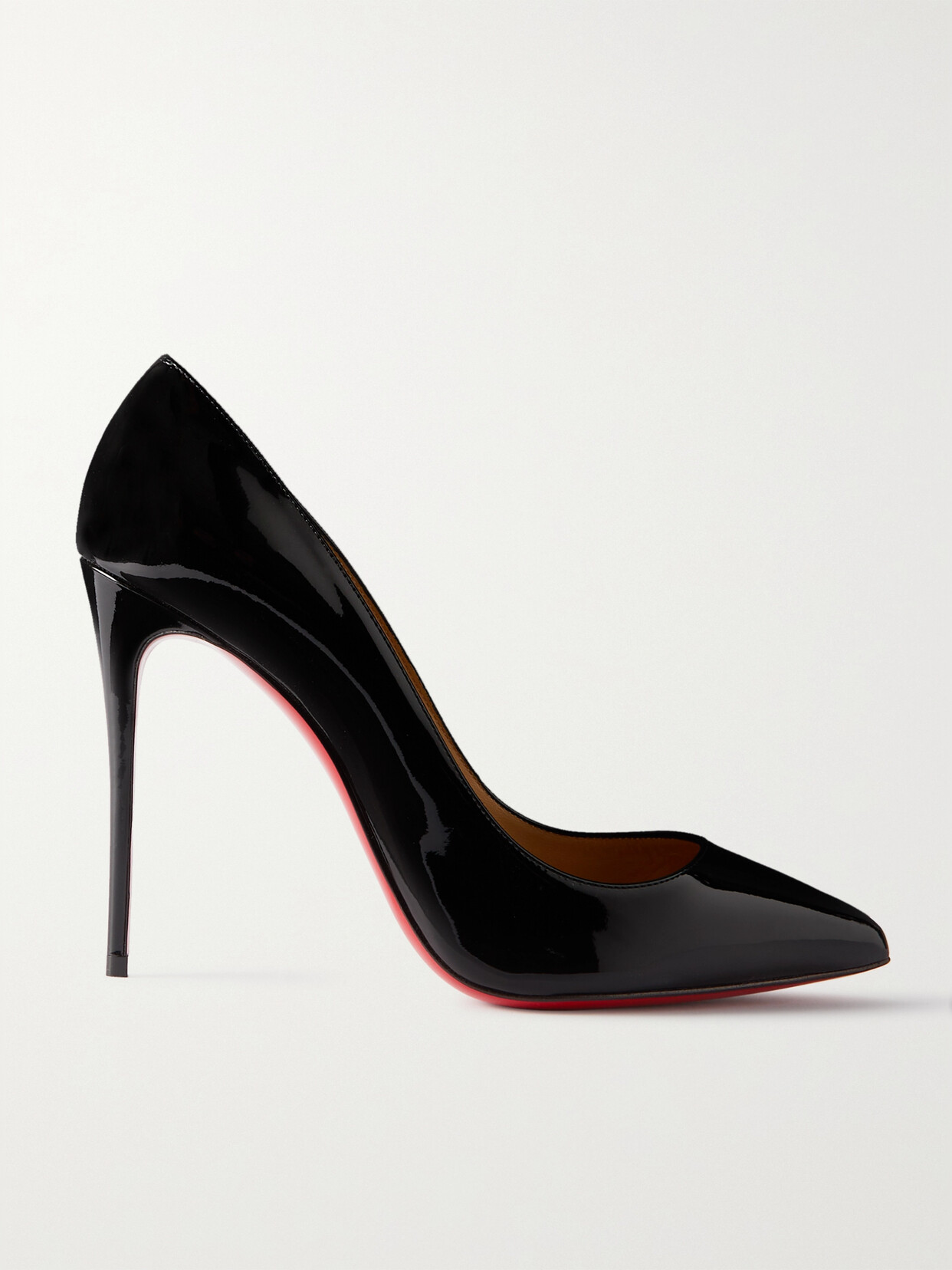 Shop Christian Louboutin Pigalle Follies 100 Patent-leather Pumps In Black