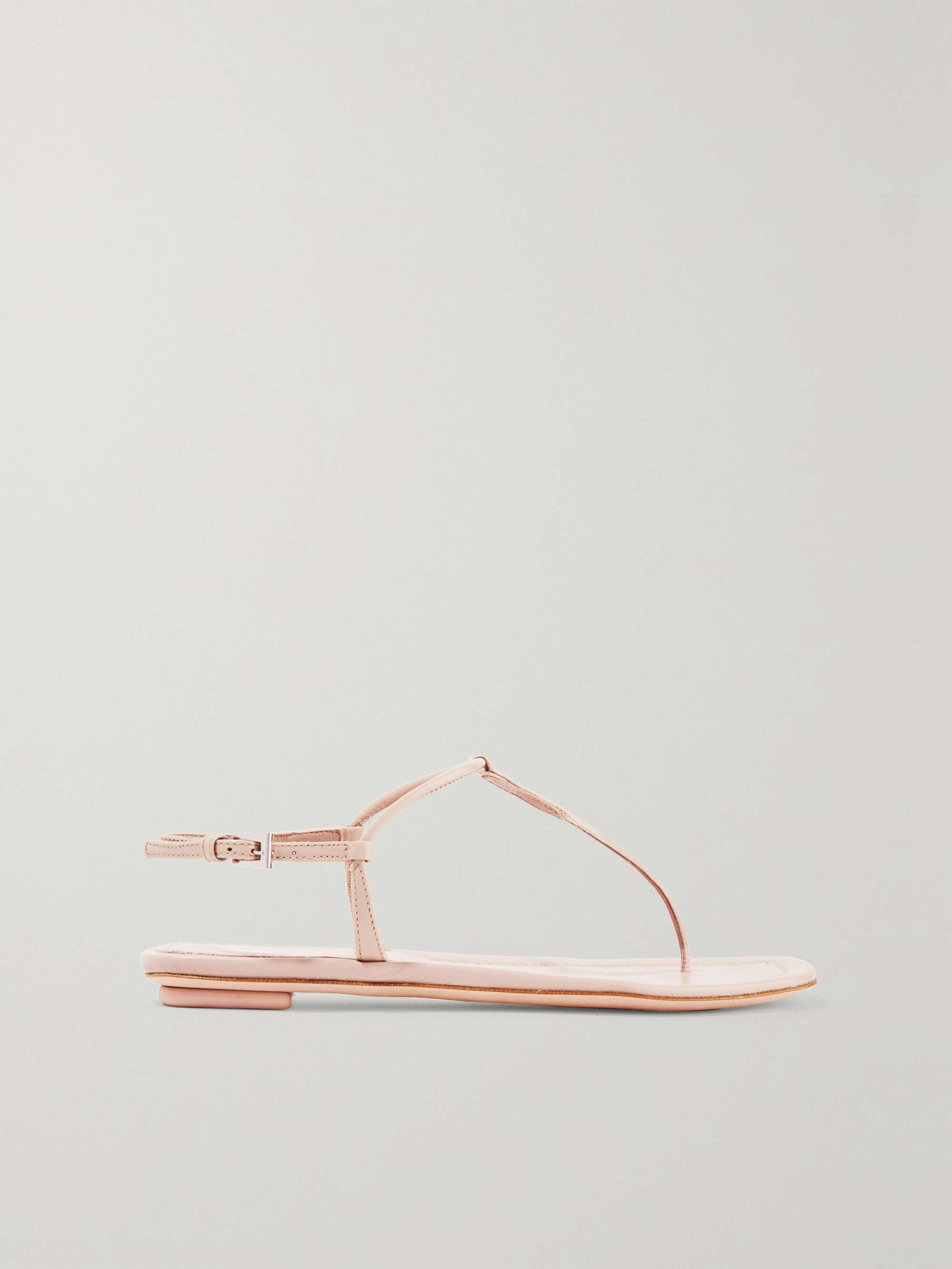 Prada logo top patent sandal