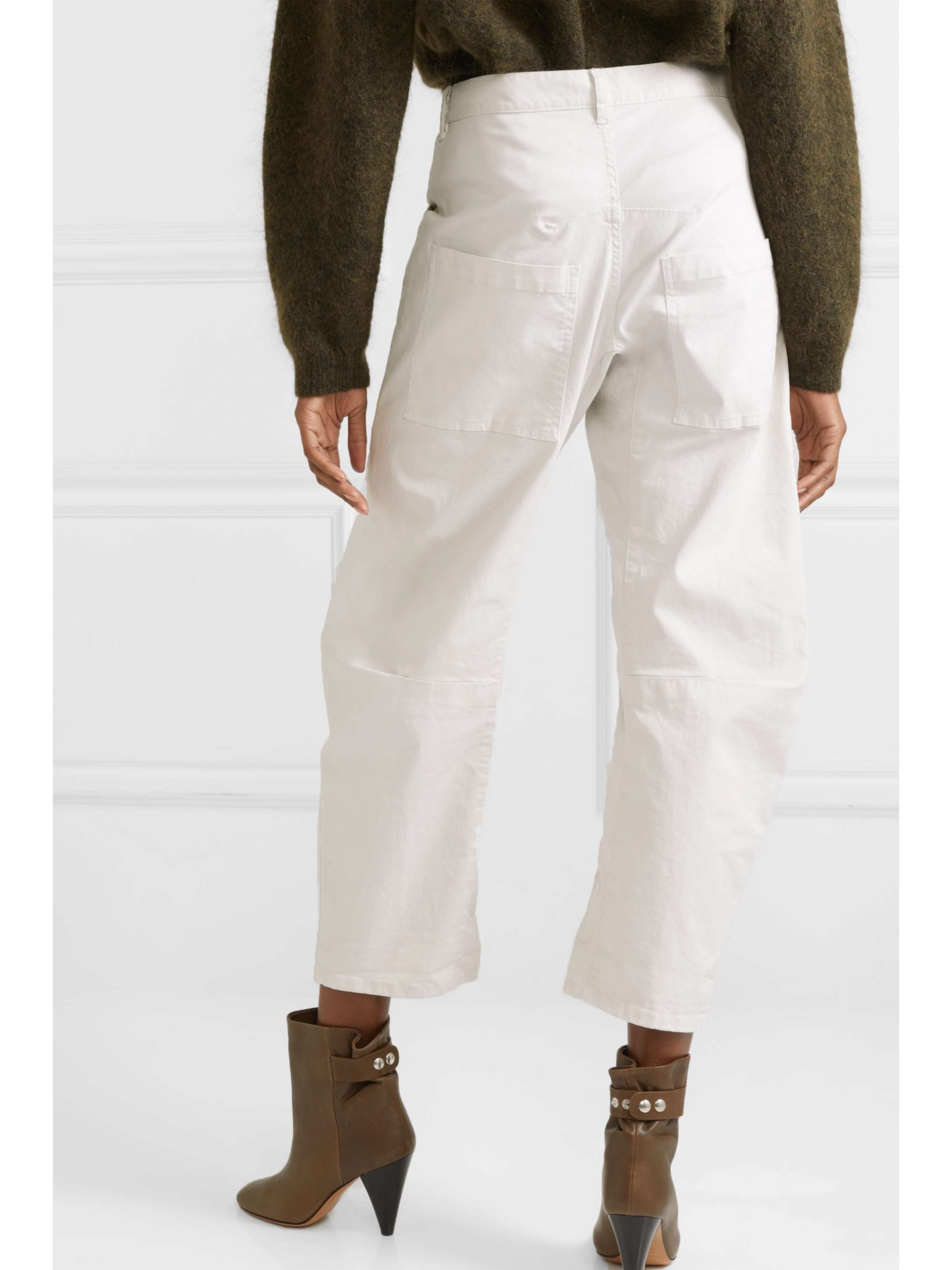 NILI LOTAN Shon cotton-blend twill tapered pants