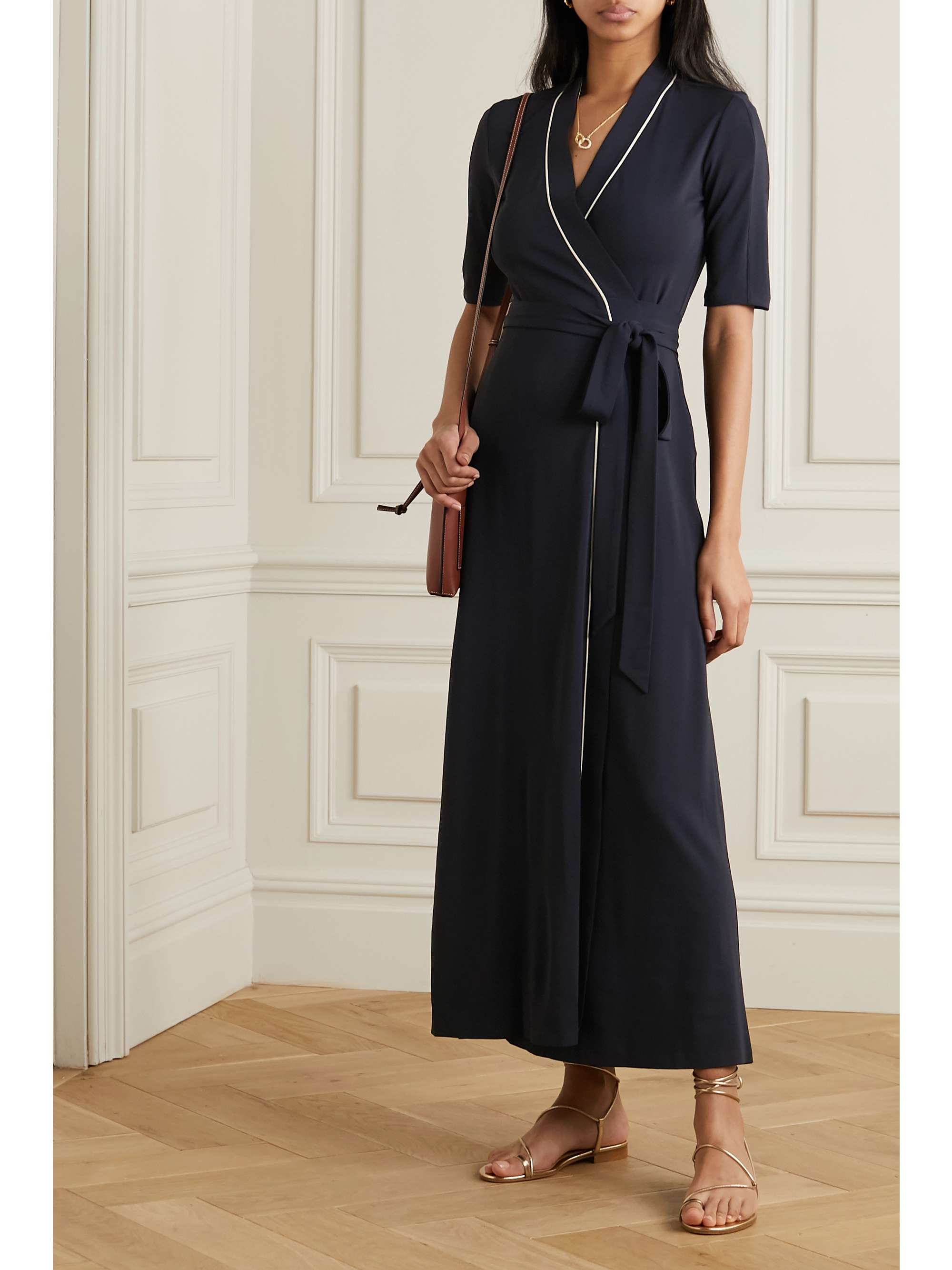 ODYSSEE Vauban jersey wrap maxi dress