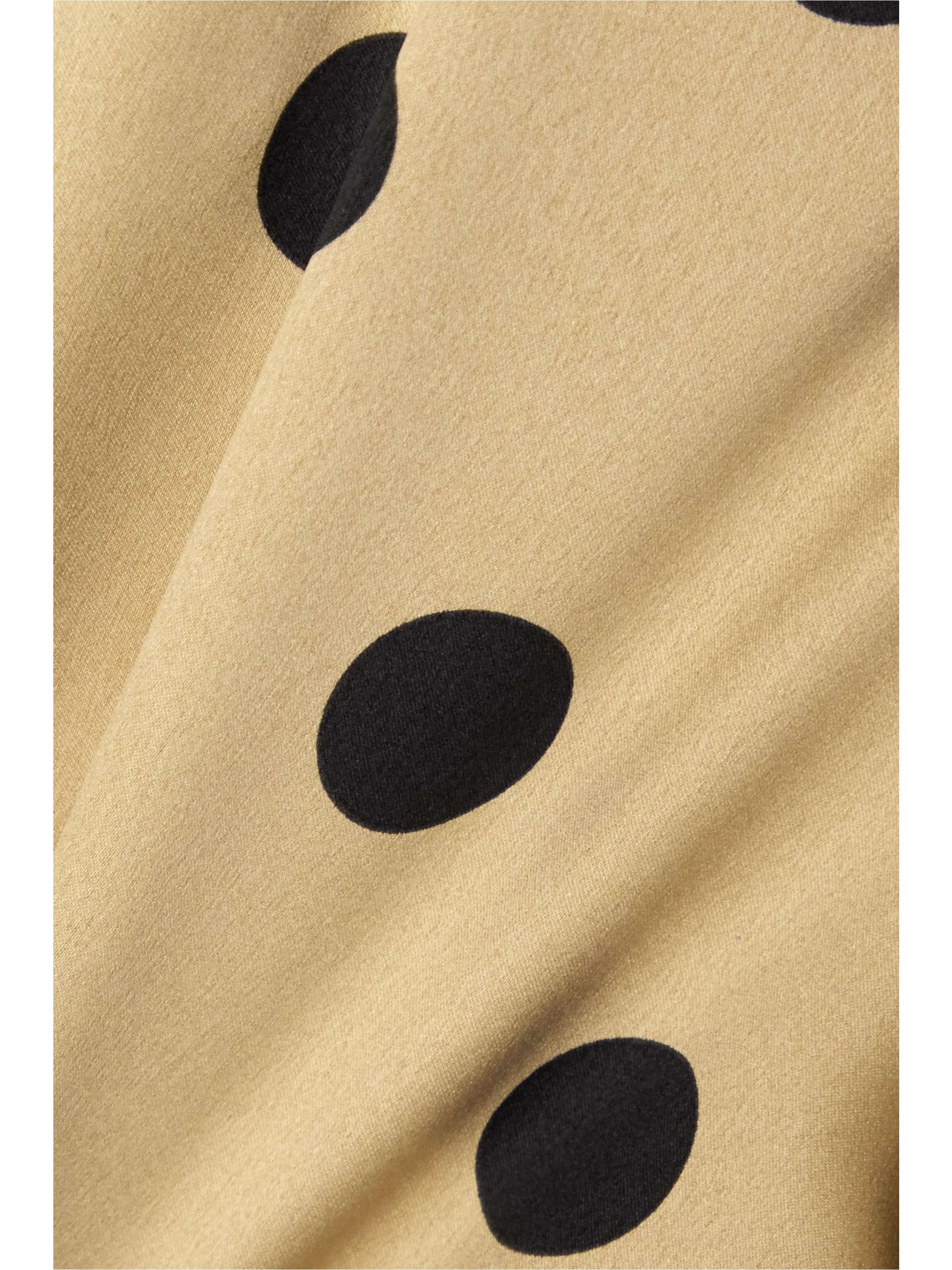ORSEUND IRIS Le Club cropped polka-dot satin top