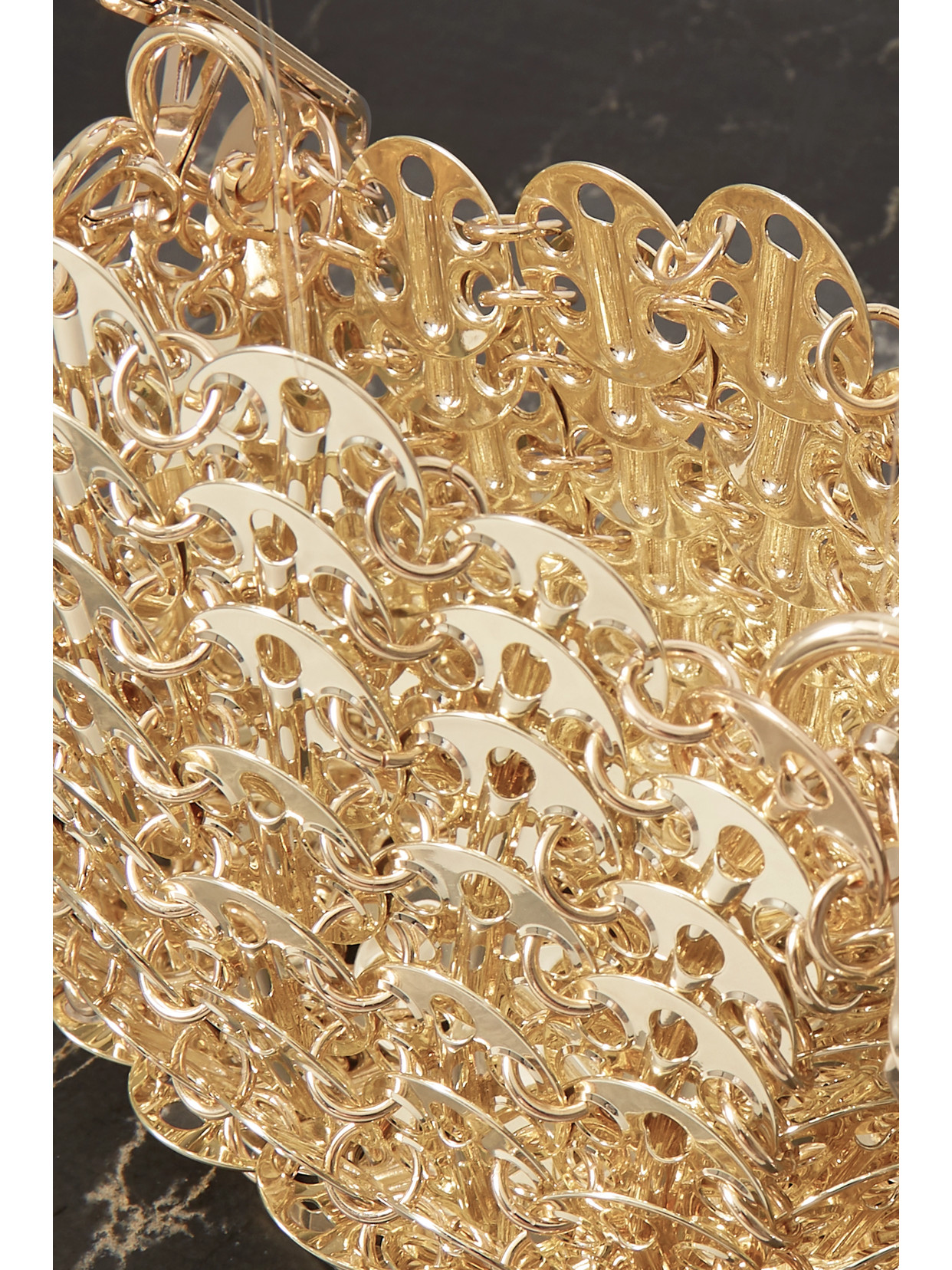 Rabanne Nano 1969 Chainmail Shoulder Bag In Gold