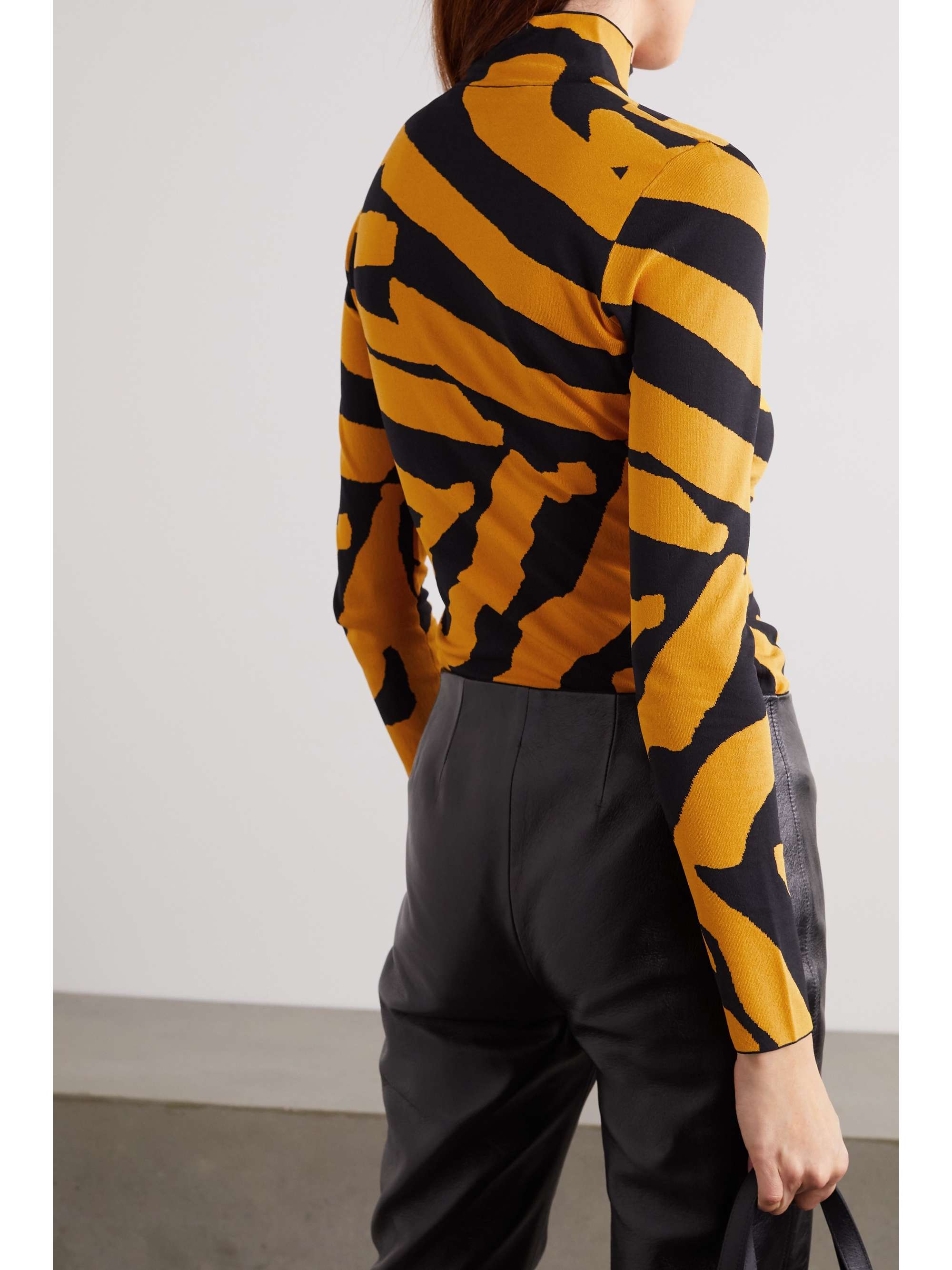 PROENZA SCHOULER 弹力提花针织高领毛衣
