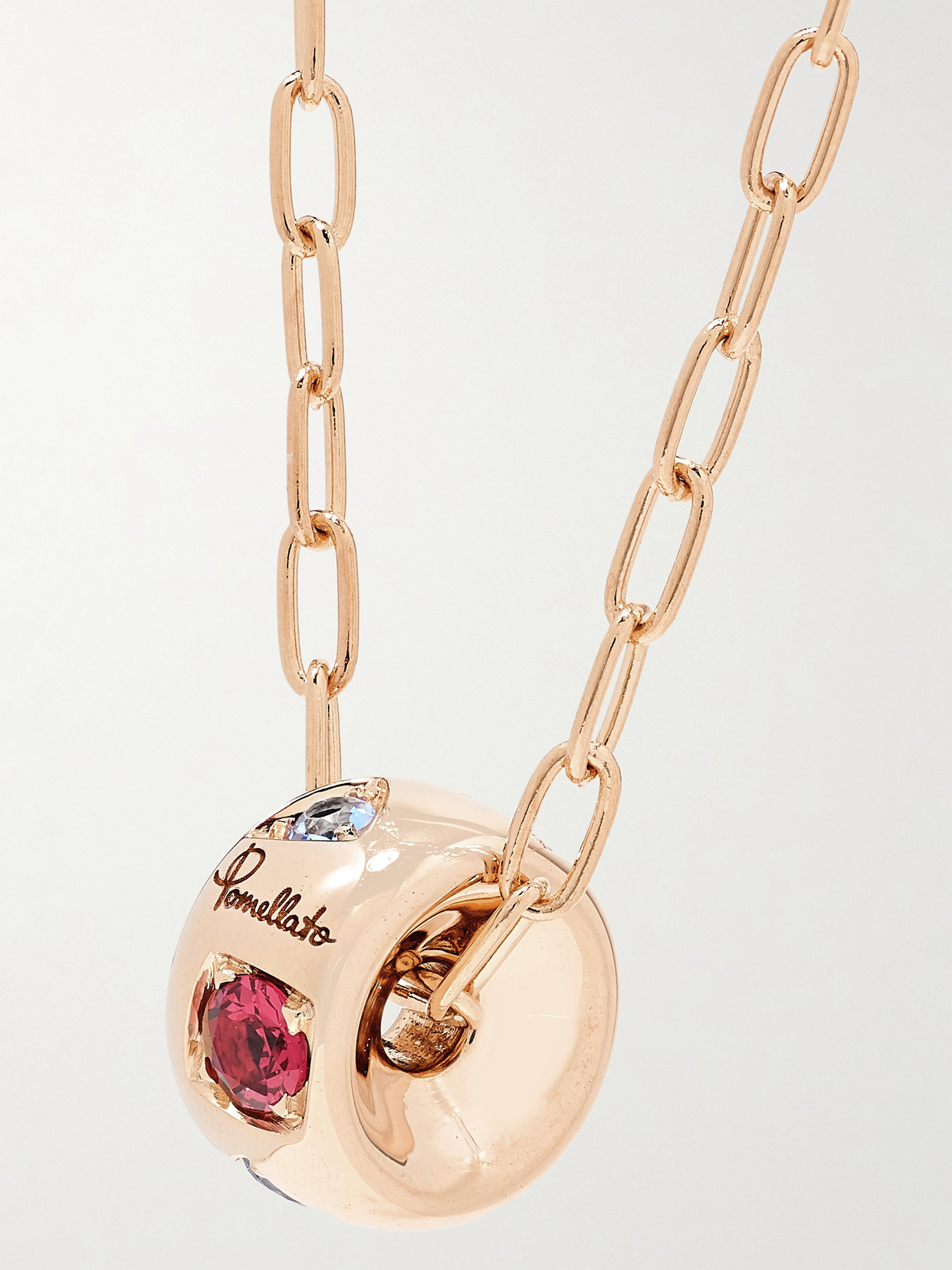 Shop Pomellato Iconica 18-karat Rose Gold Multi-stone Necklace