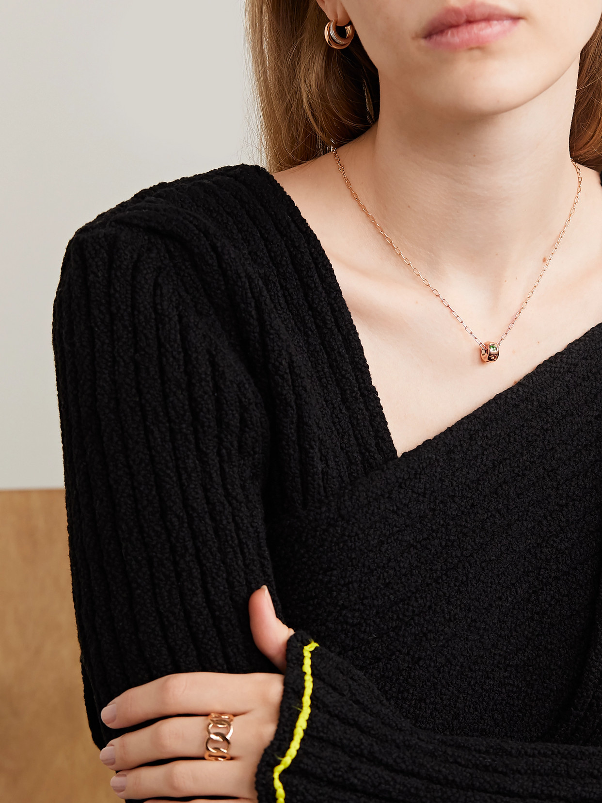 Pomellato Iconica 18-karat Rose Gold Multi-stone Necklace In Rose Gold