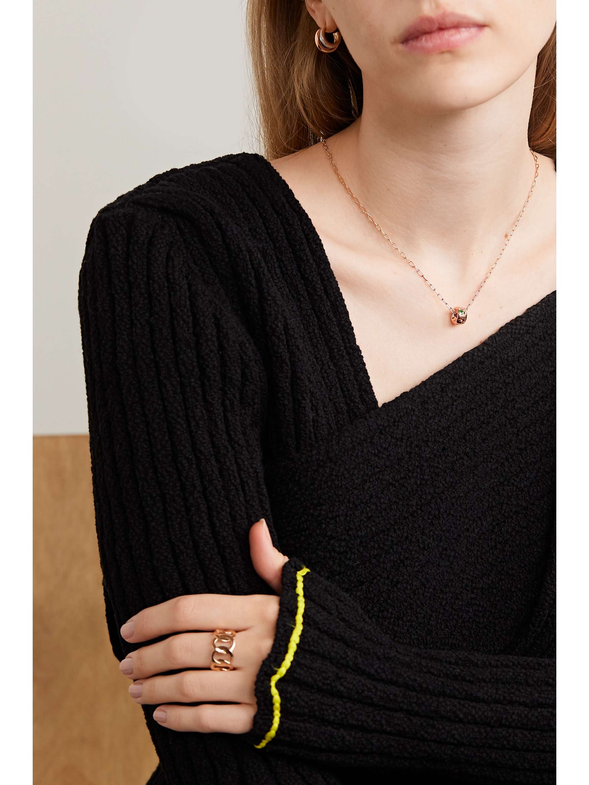 POMELLATO Iconica 18-karat rose gold multi-stone necklace