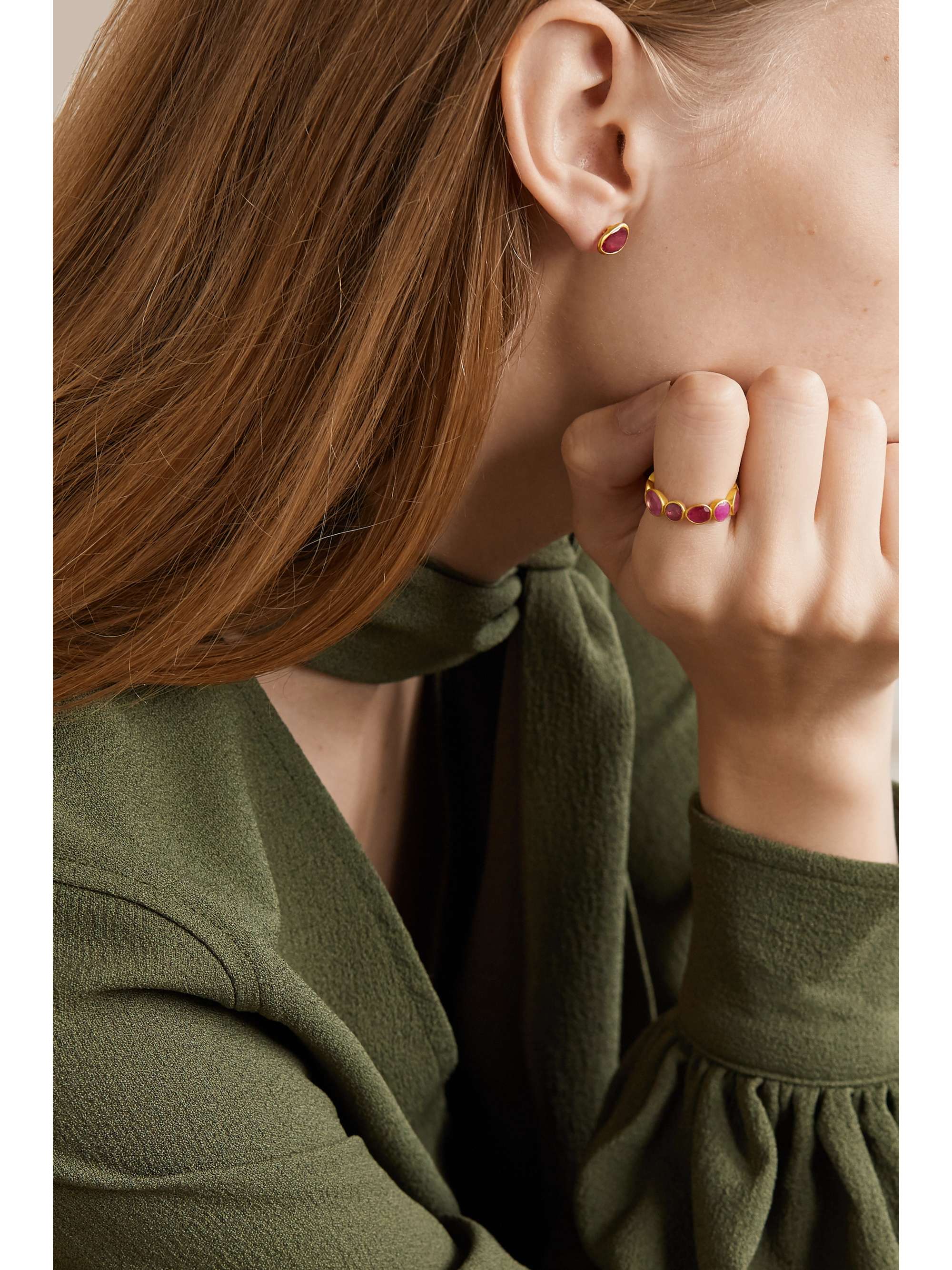 PIPPA SMALL 18-karat gold ruby ring
