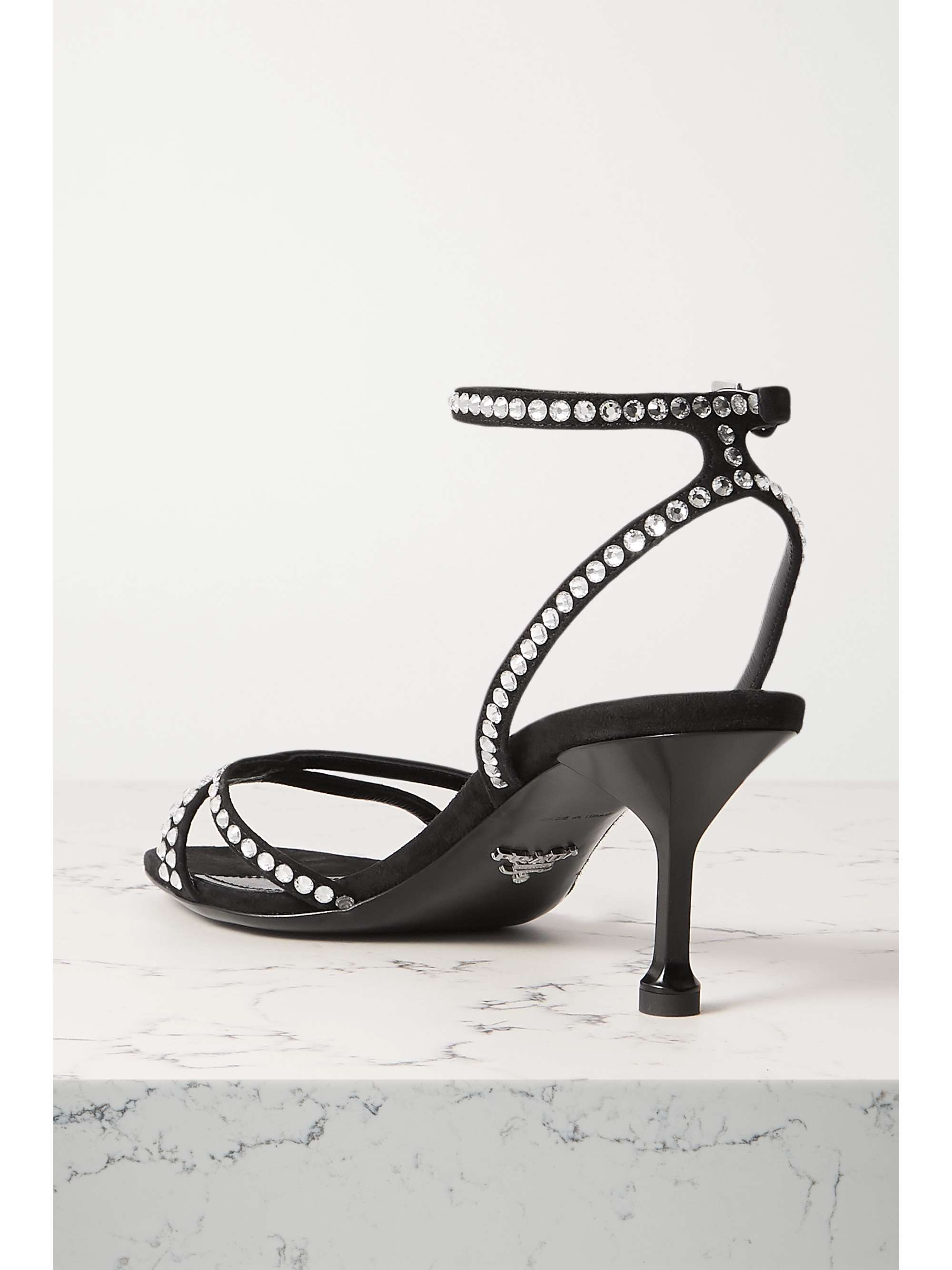 prada crystal embellished sandals