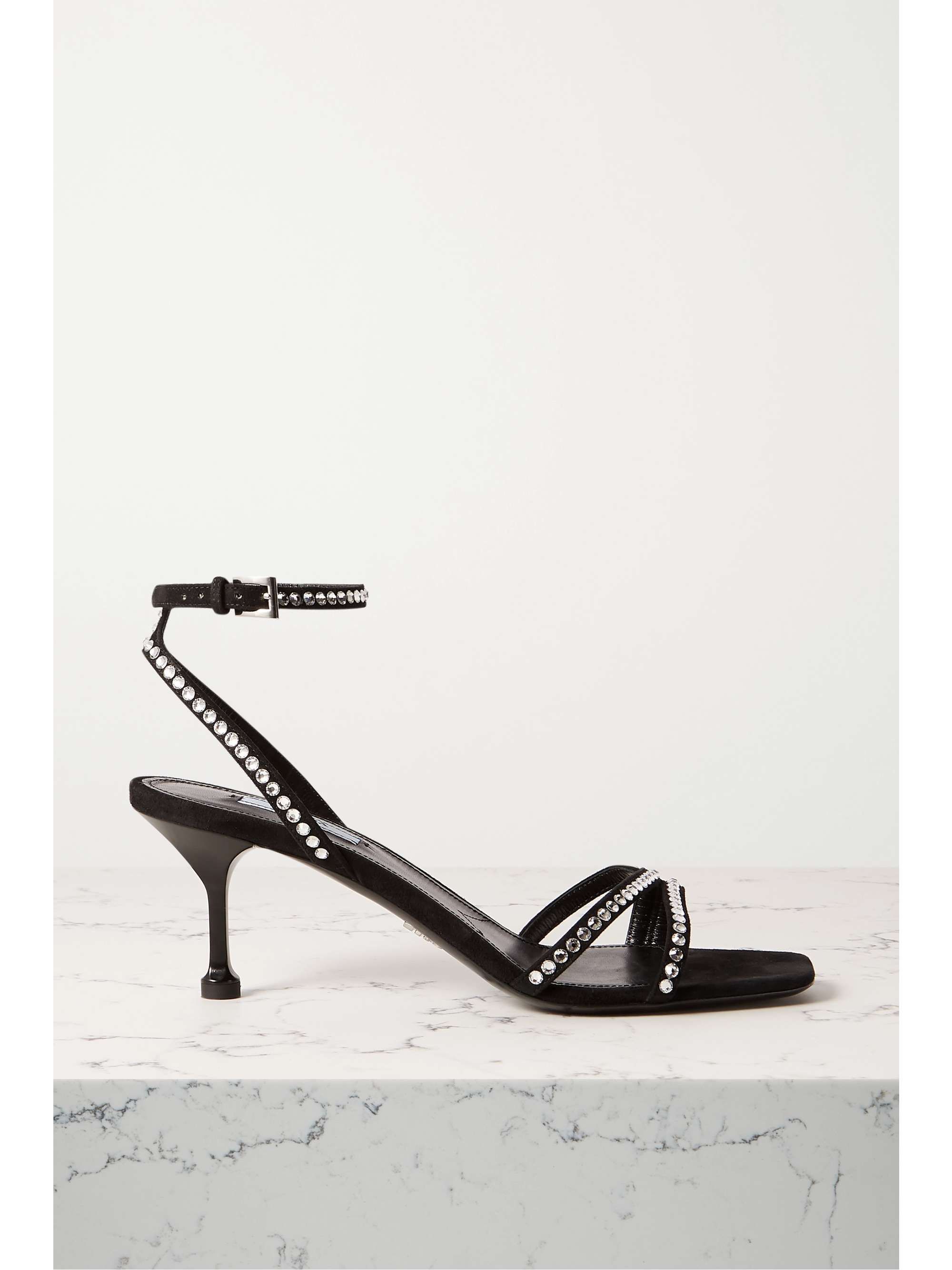 prada crystal embellished sandals
