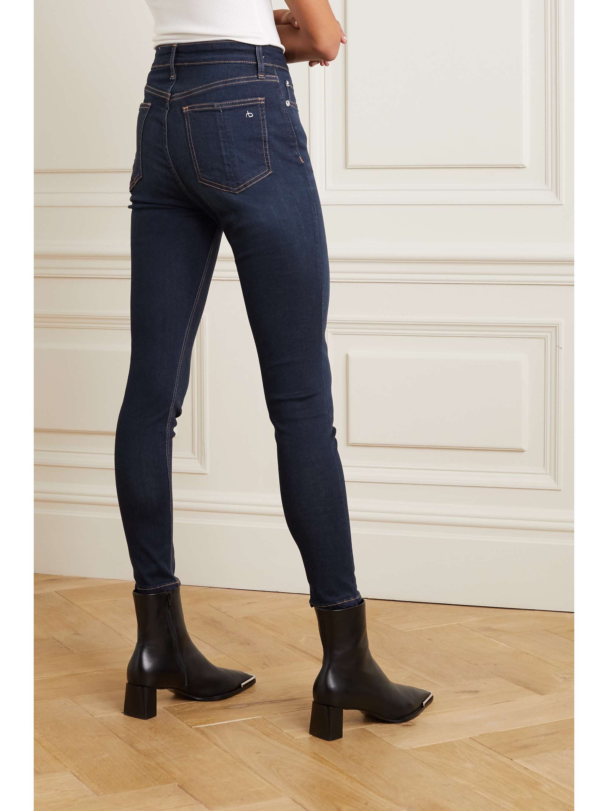 Dark denim Nina high-rise skinny jeans 