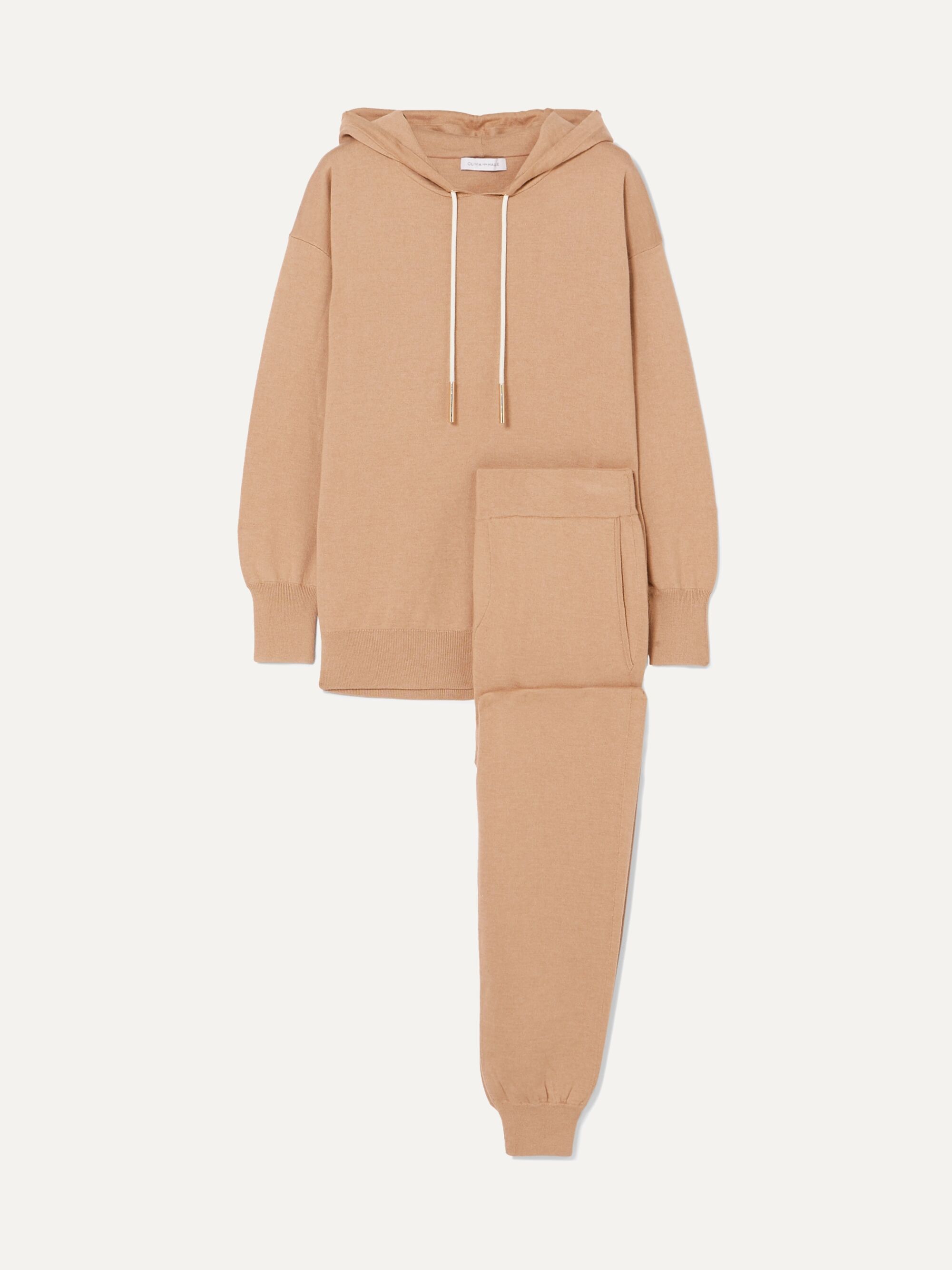 track pants and hoodie