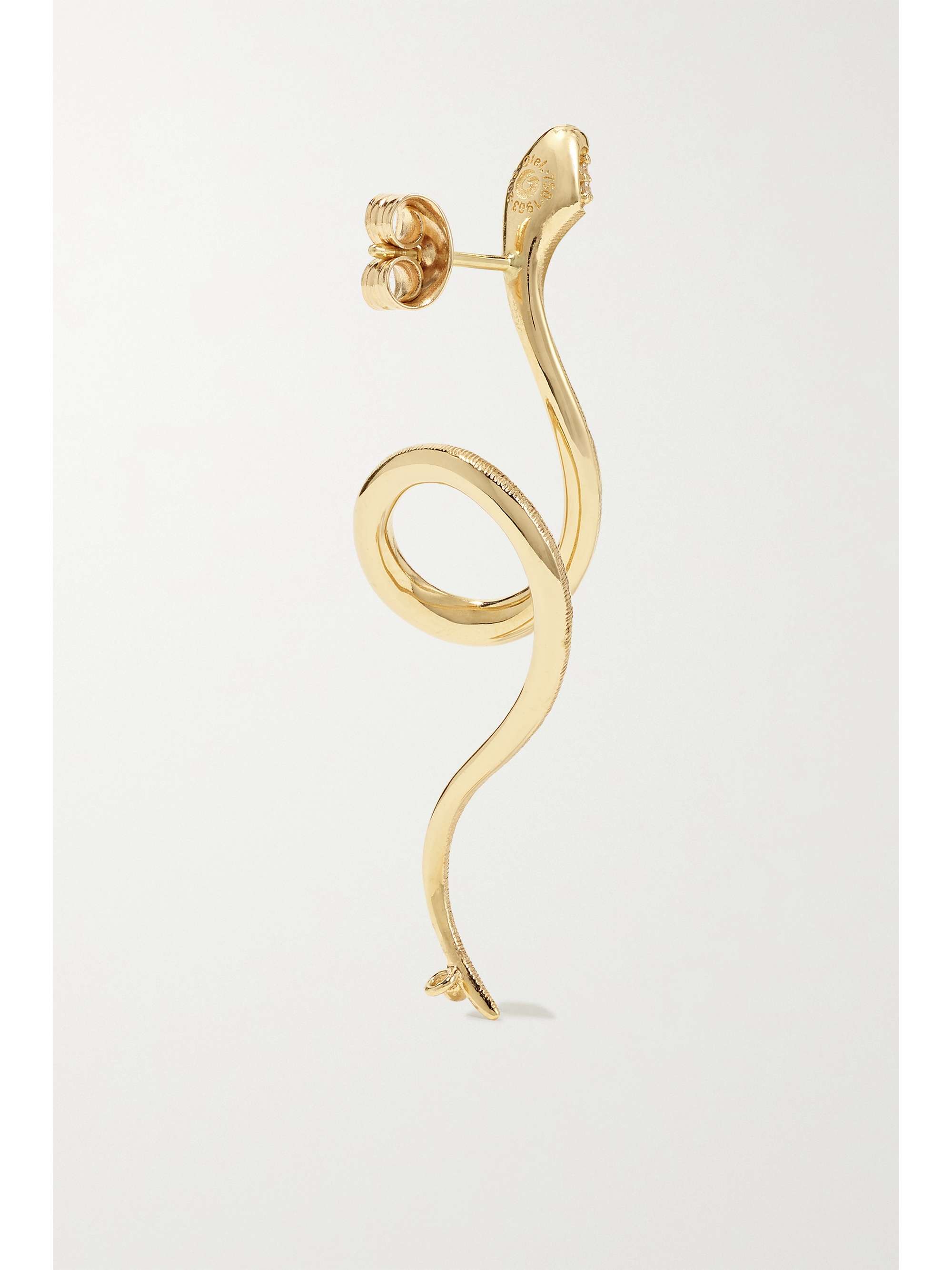 OLE LYNGGAARD COPENHAGEN Snakes 18-karat gold diamond earring