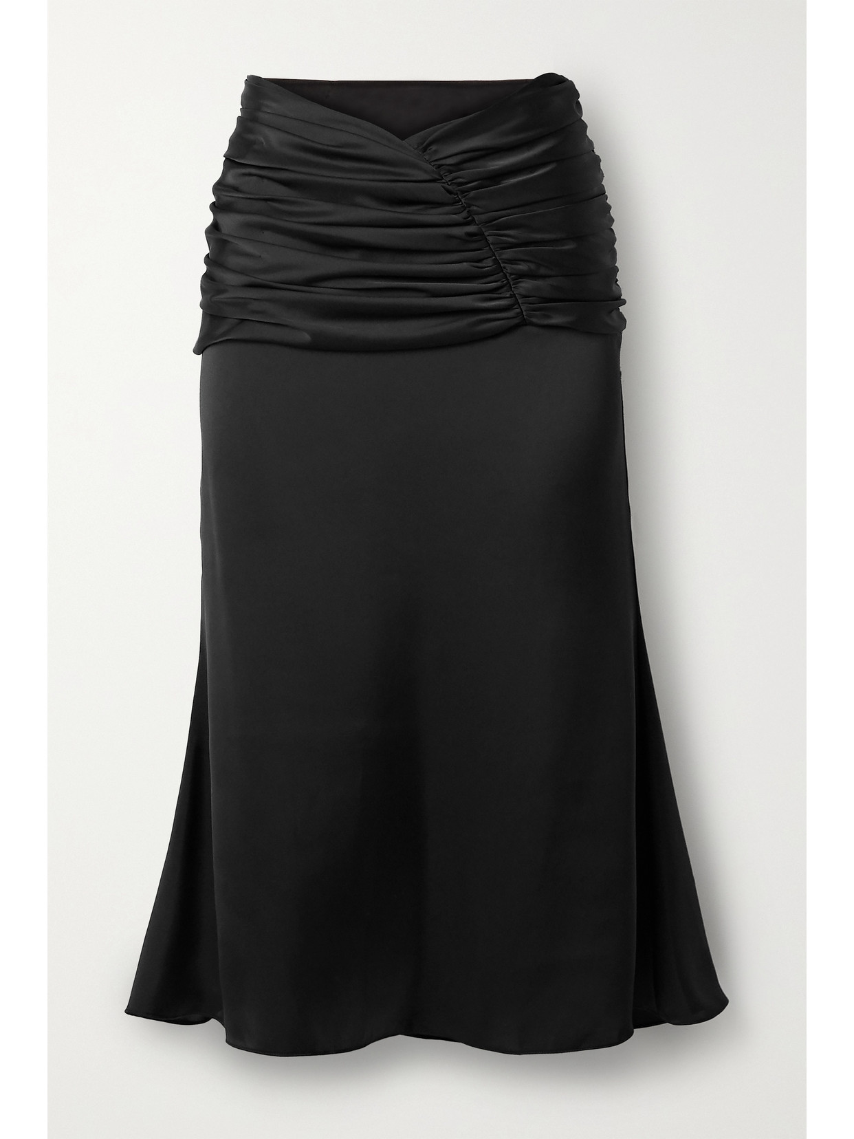 ORSEUND IRIS ROMANTIQUE RUCHED SATIN SKIRT