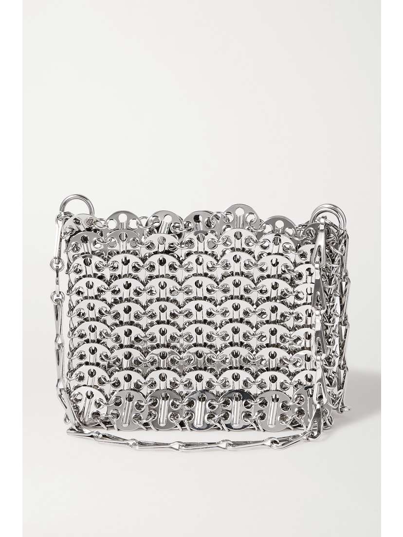 Rabanne Nano 1969 Paillette-embellished Chainmail Shoulder Bag