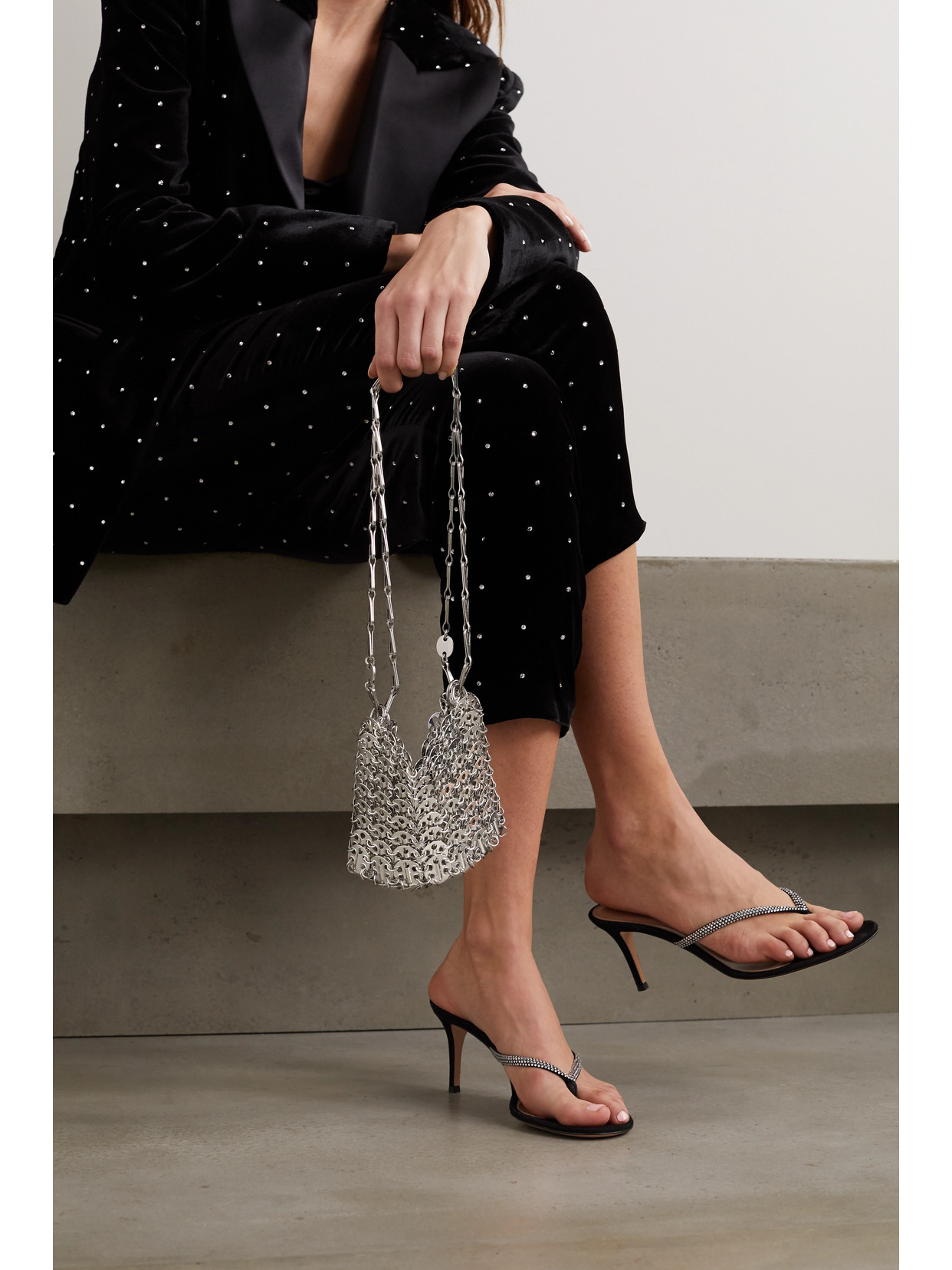 Nano 1969 Paillette-Embellished Chainmail Shoulder Bag