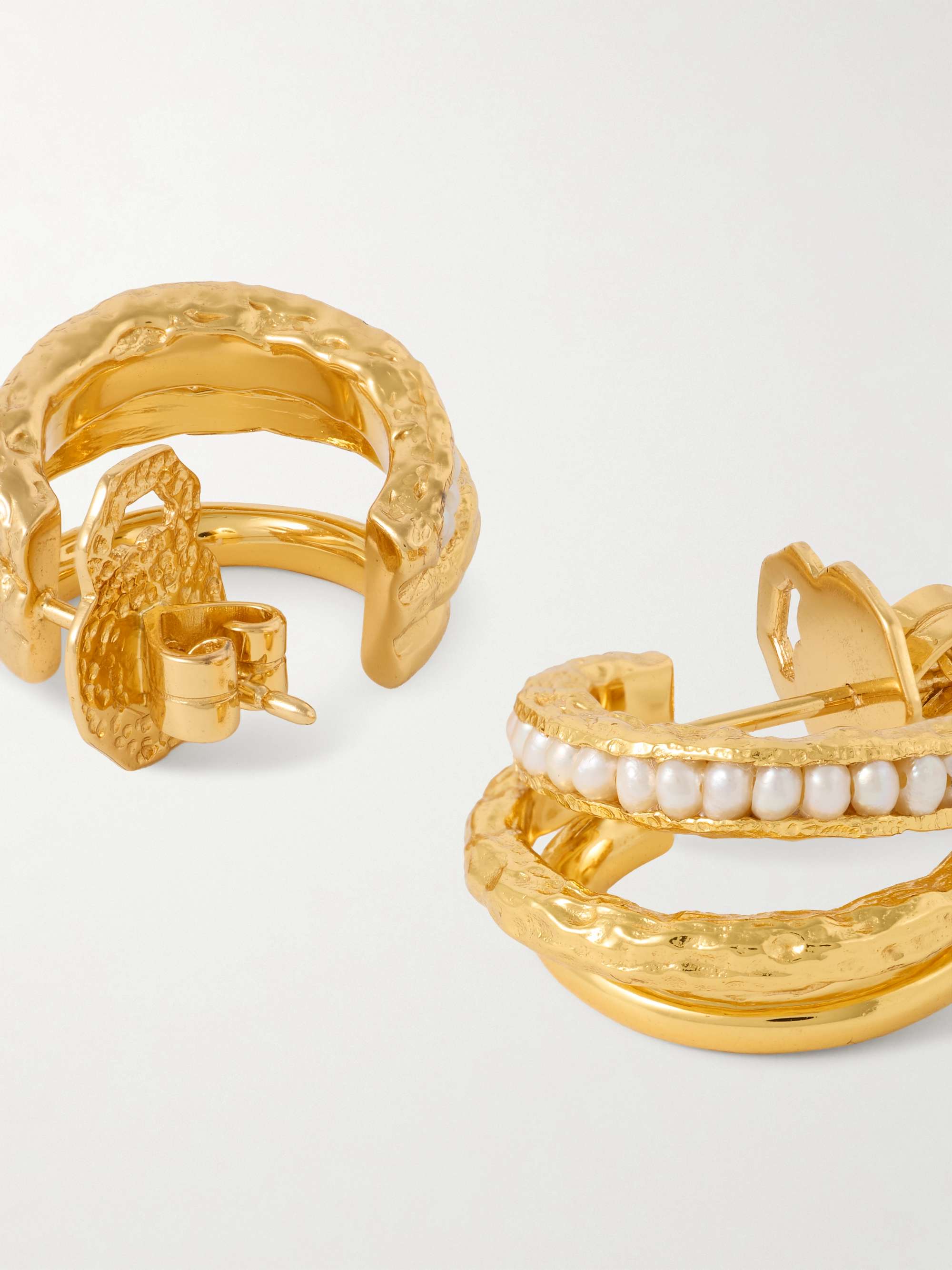 PACHAREE Gold-plated pearl earrings