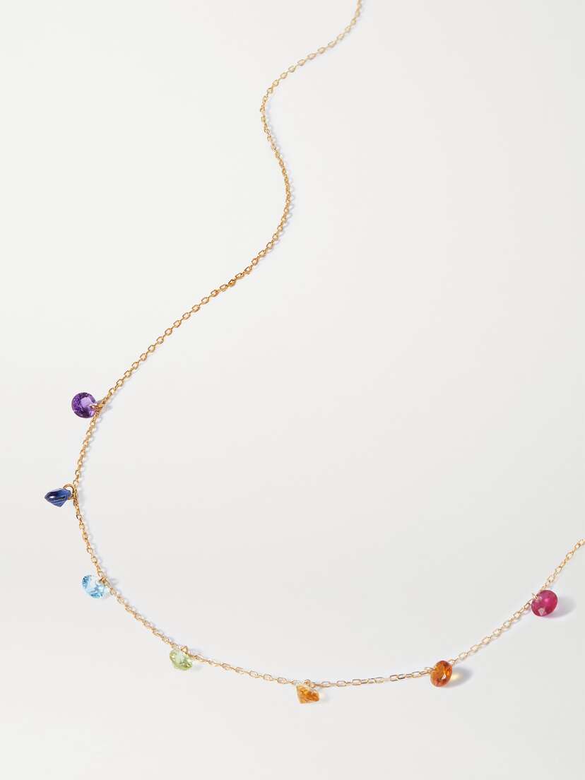 Persée 18-karat Gold Multi-stone Necklace