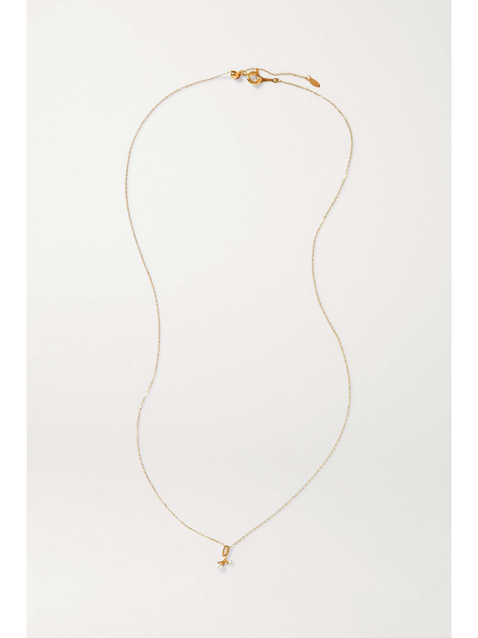 PERSÉE Alphabet 18-karat gold diamond necklace
