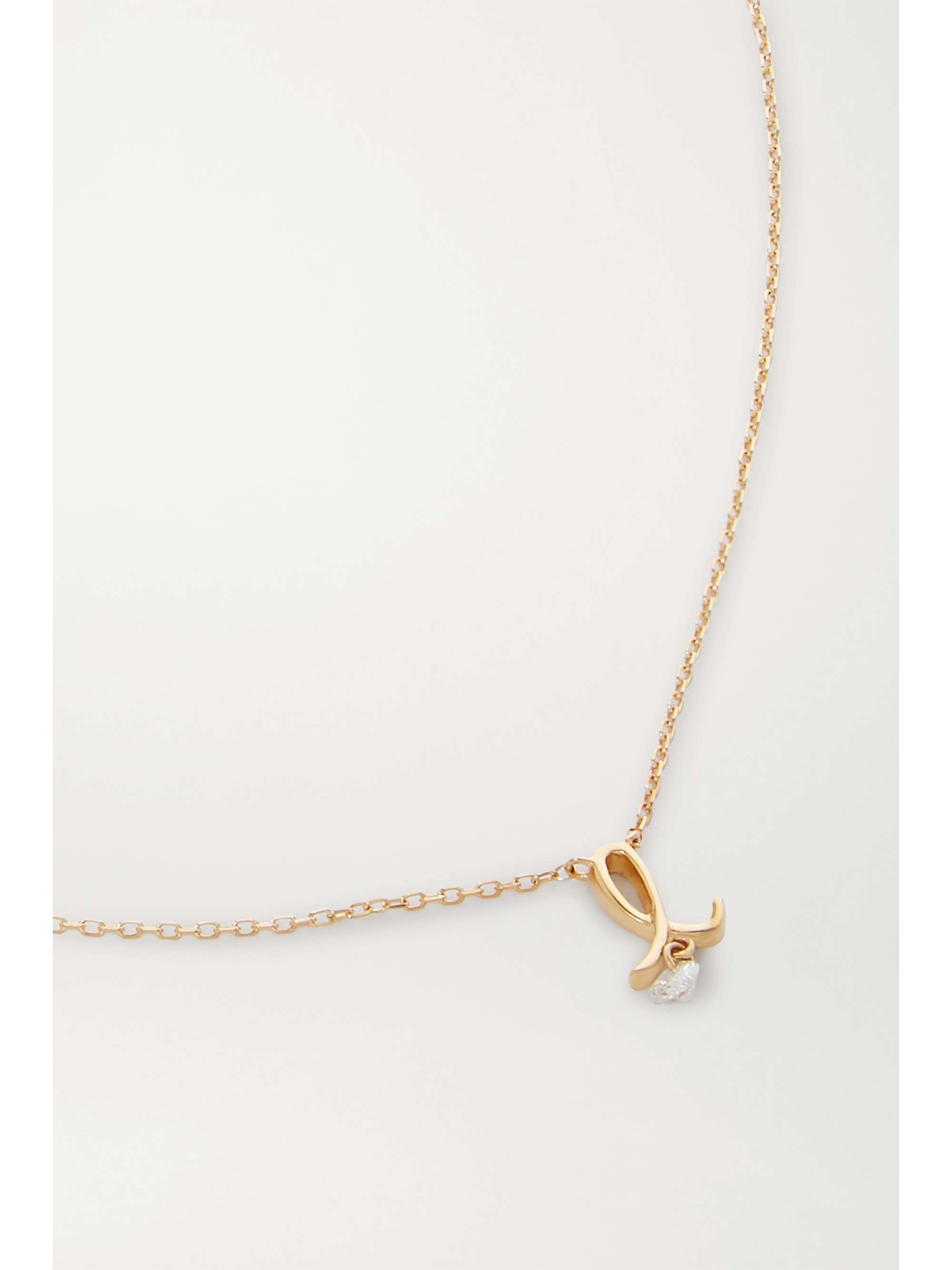PERSÉE Alphabet 18-karat gold diamond necklace