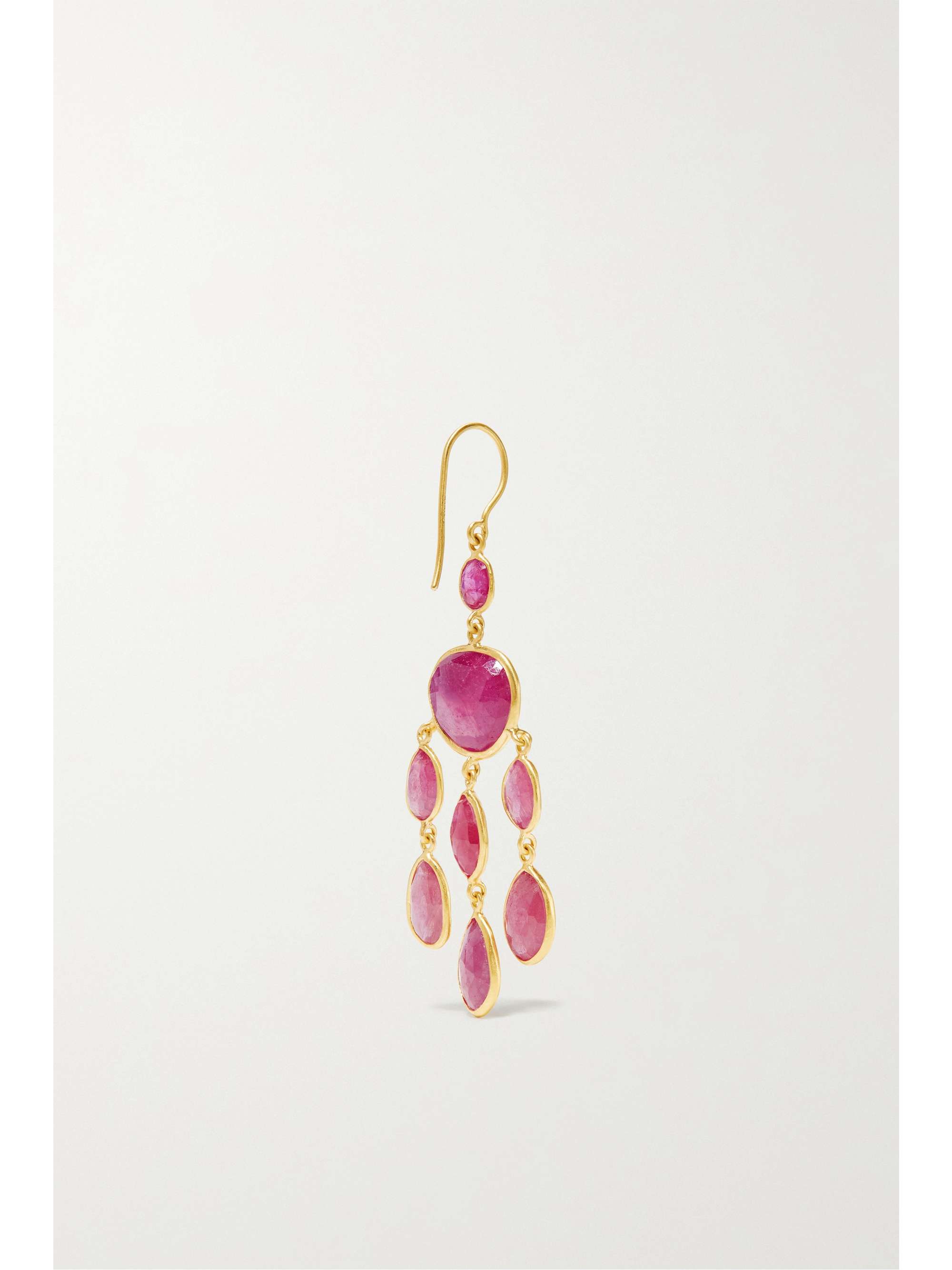 PIPPA SMALL 18-karat gold ruby earrings