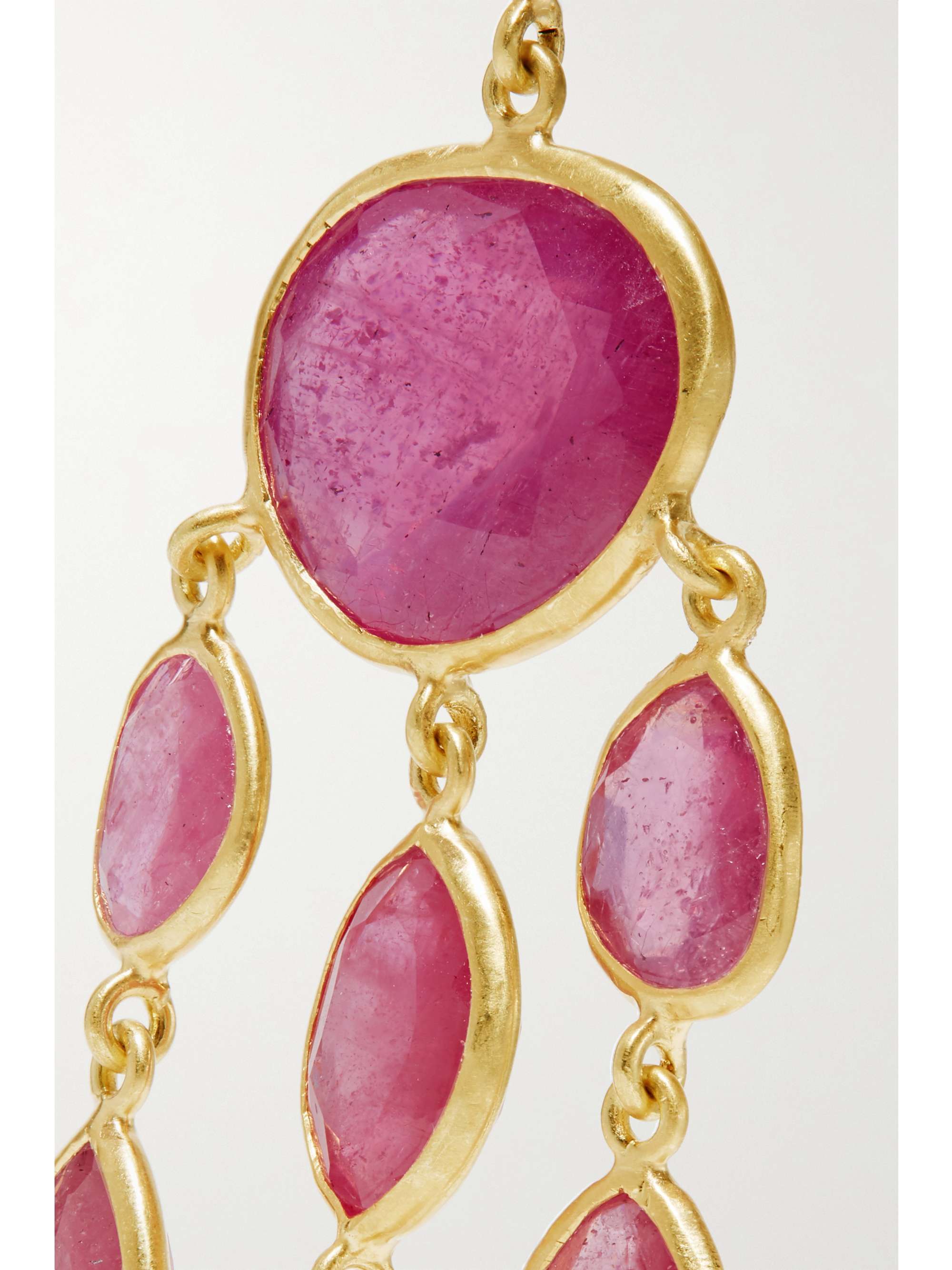 PIPPA SMALL 18-karat gold ruby earrings
