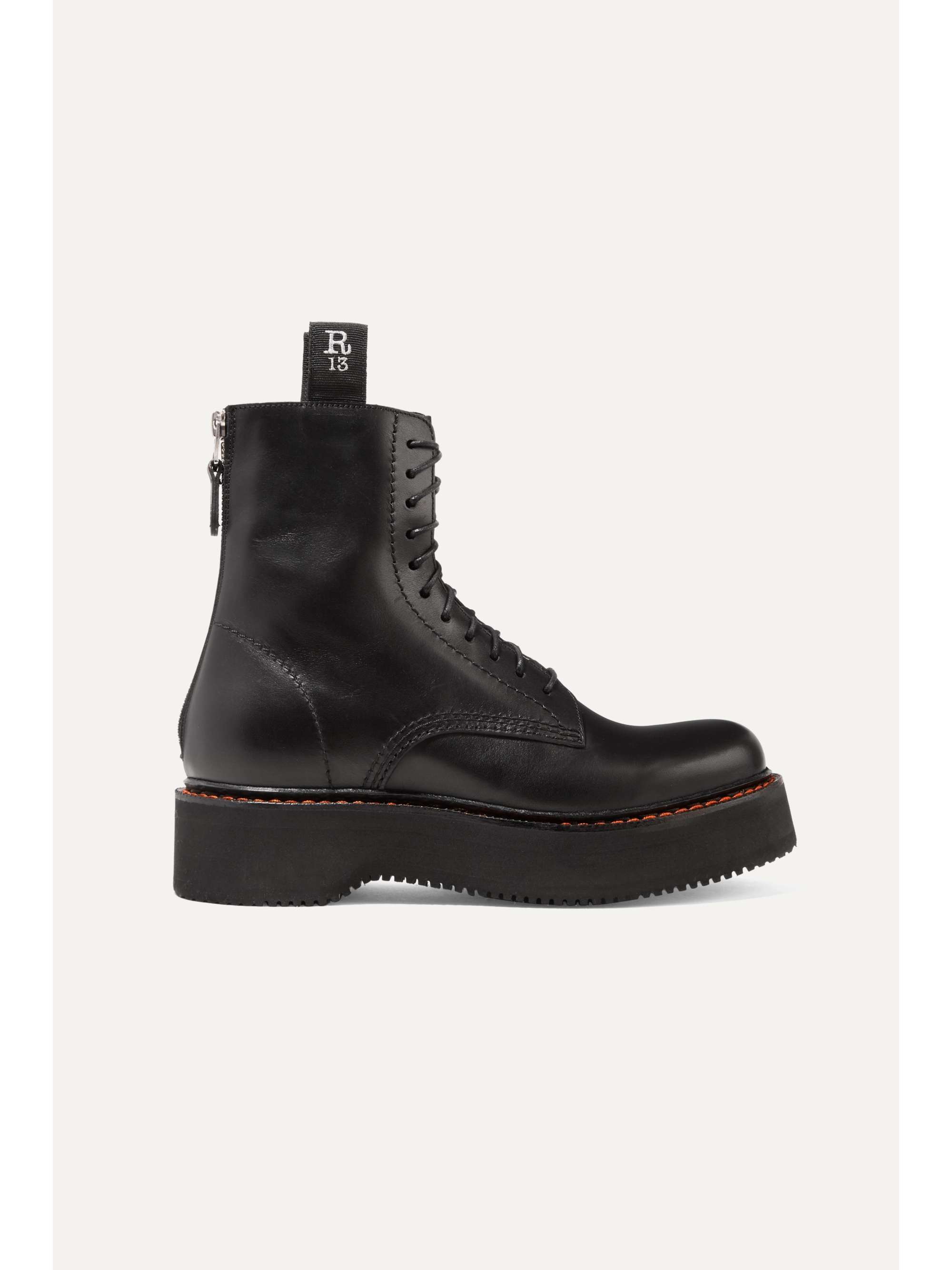 r13 platform combat boots