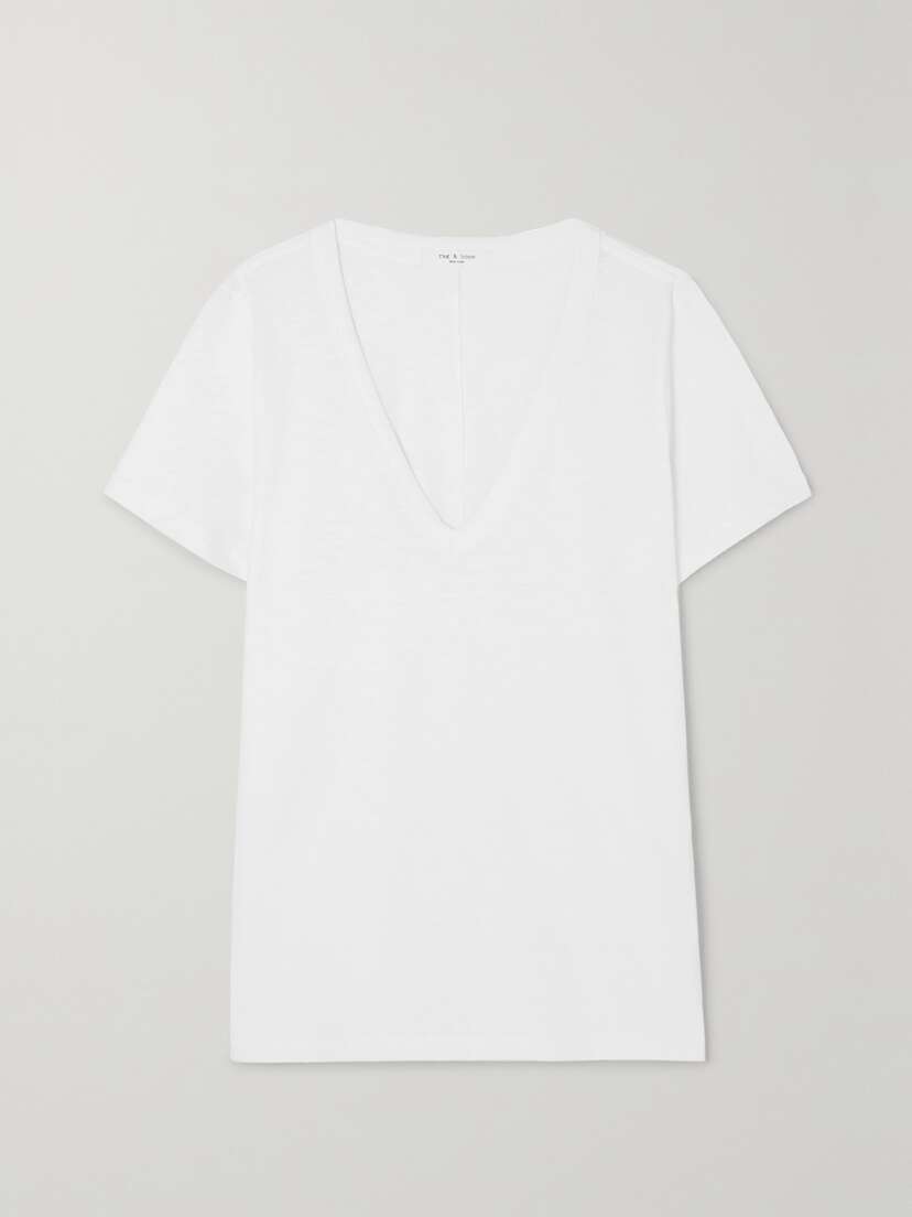 rag & bone The Vee Slub Pima Cotton-jersey T-shirt