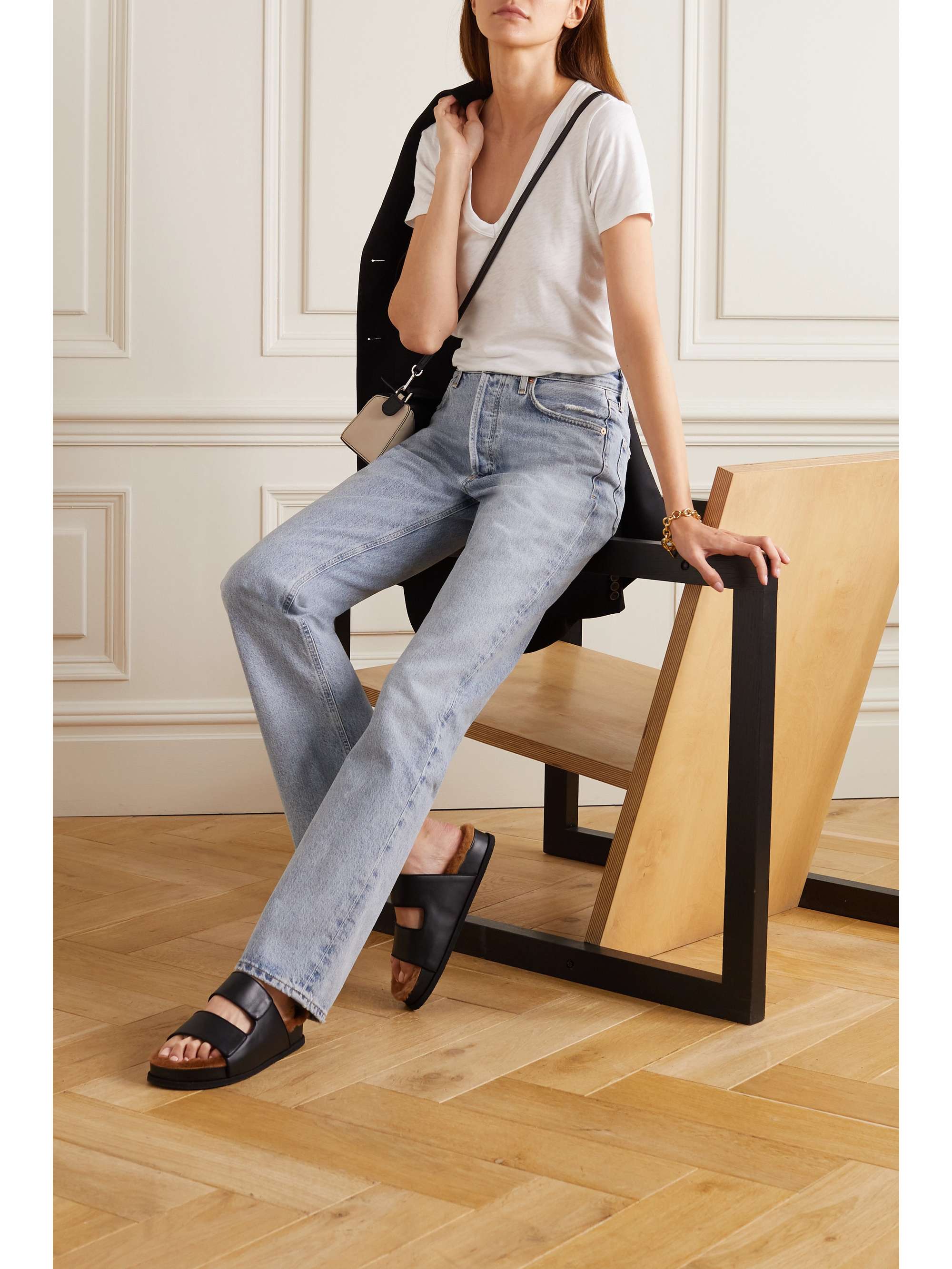 RAG & BONE The Vee slub Pima cotton-jersey T-shirt