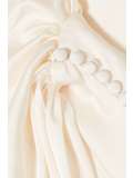 Cream Drama cropped satin blouse | ORSEUND IRIS | NET-A-PORTER