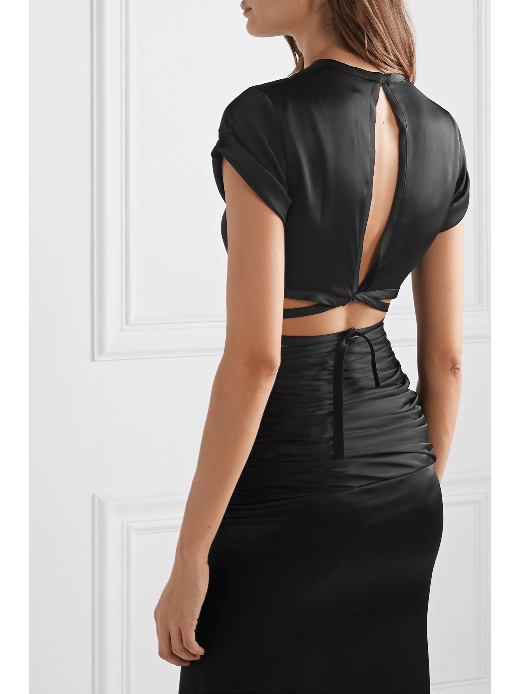 ORSEUND IRIS Le Club cropped satin top