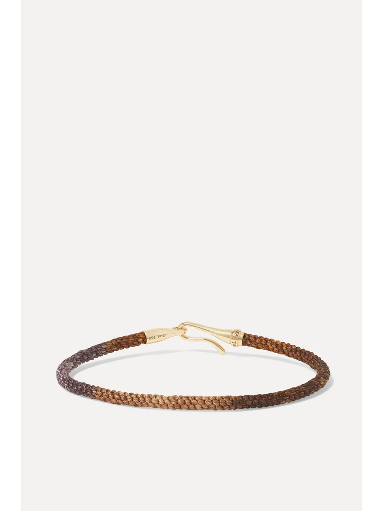 Shop Ole Lynggaard Copenhagen Life 18-karat Gold And Rope Bracelet