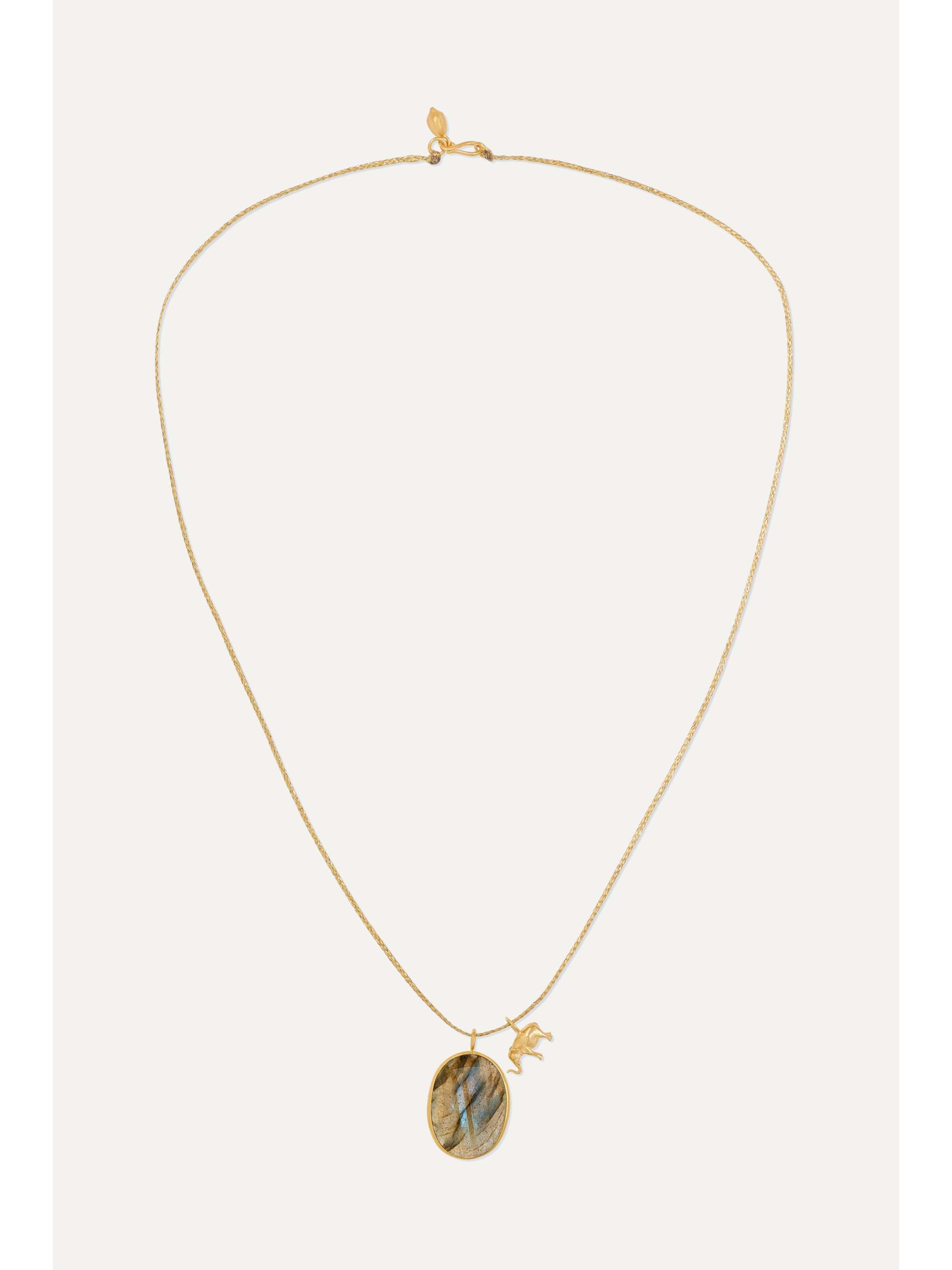 PIPPA SMALL 18-karat gold labradorite necklace