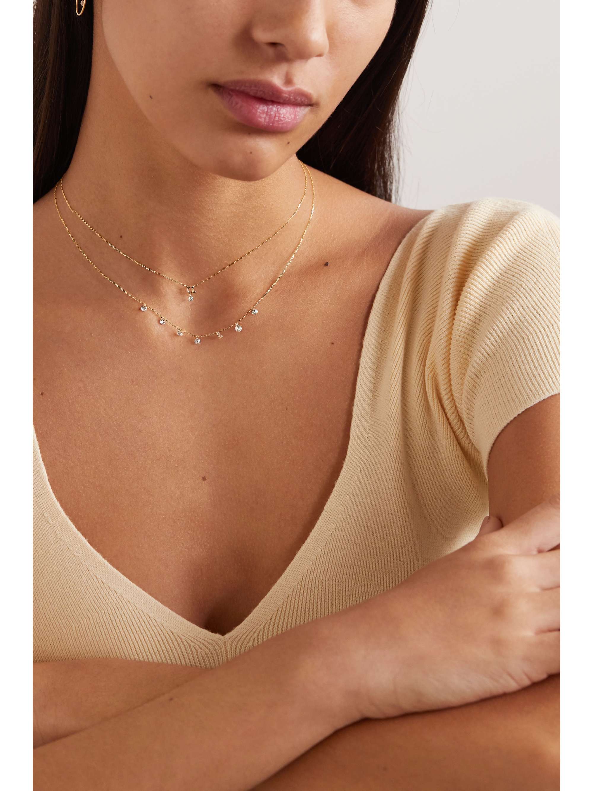PERSÉE Danae 18-karat gold diamond necklace
